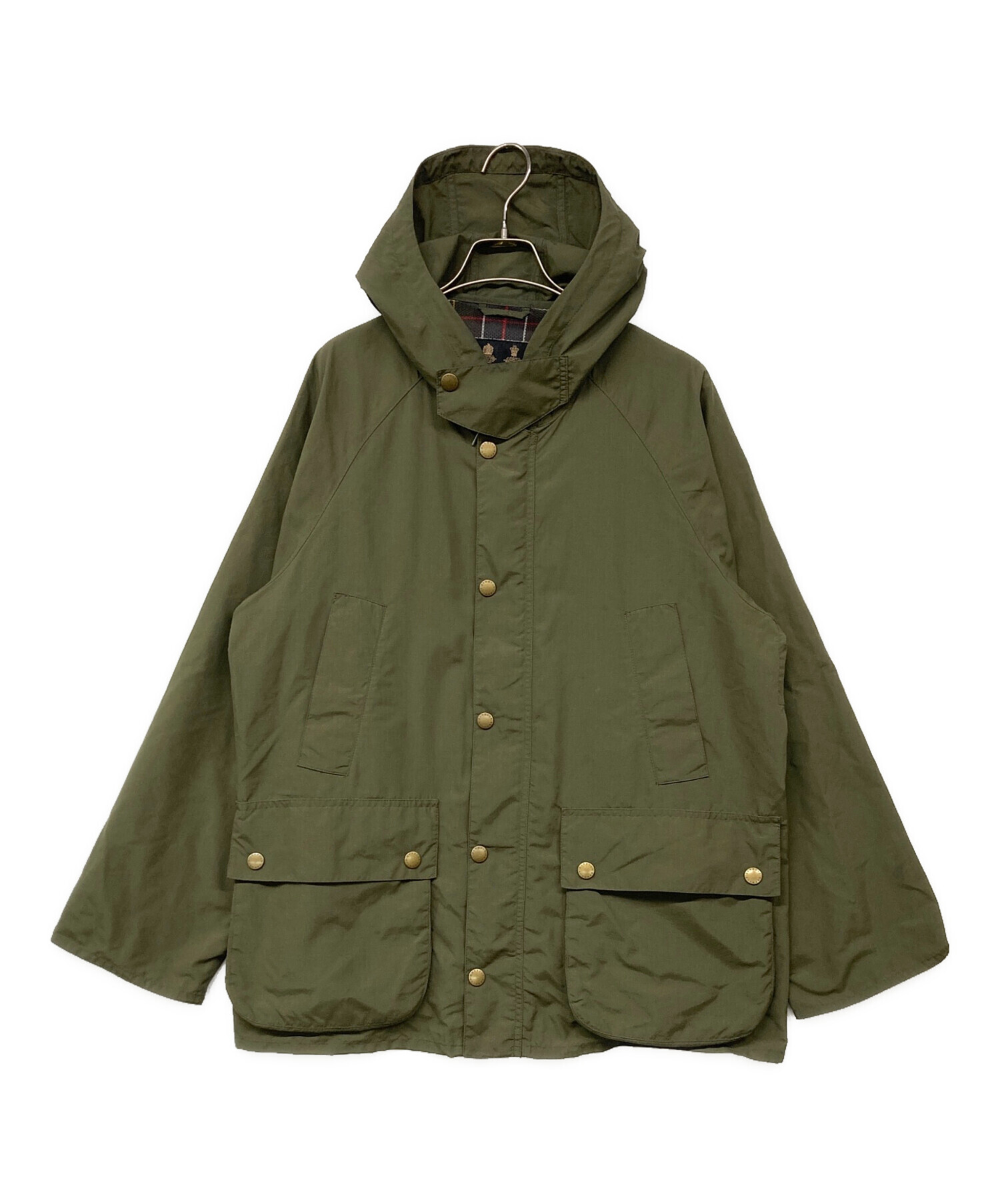 中古・古着通販】Barbour (バブアー) ナイロンフードブルゾン グリーン 
