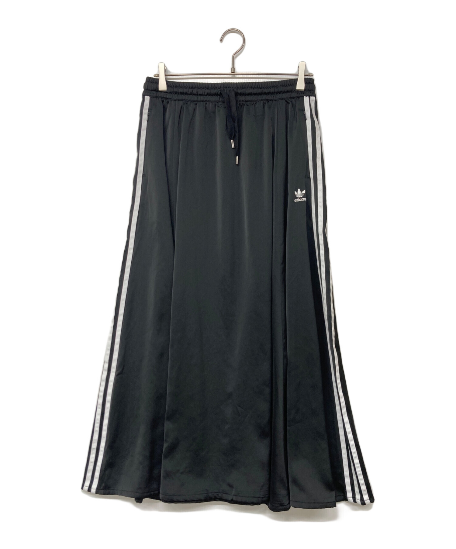 中古・古着通販】adidas (アディダス) ロングスカート ブラック サイズ  