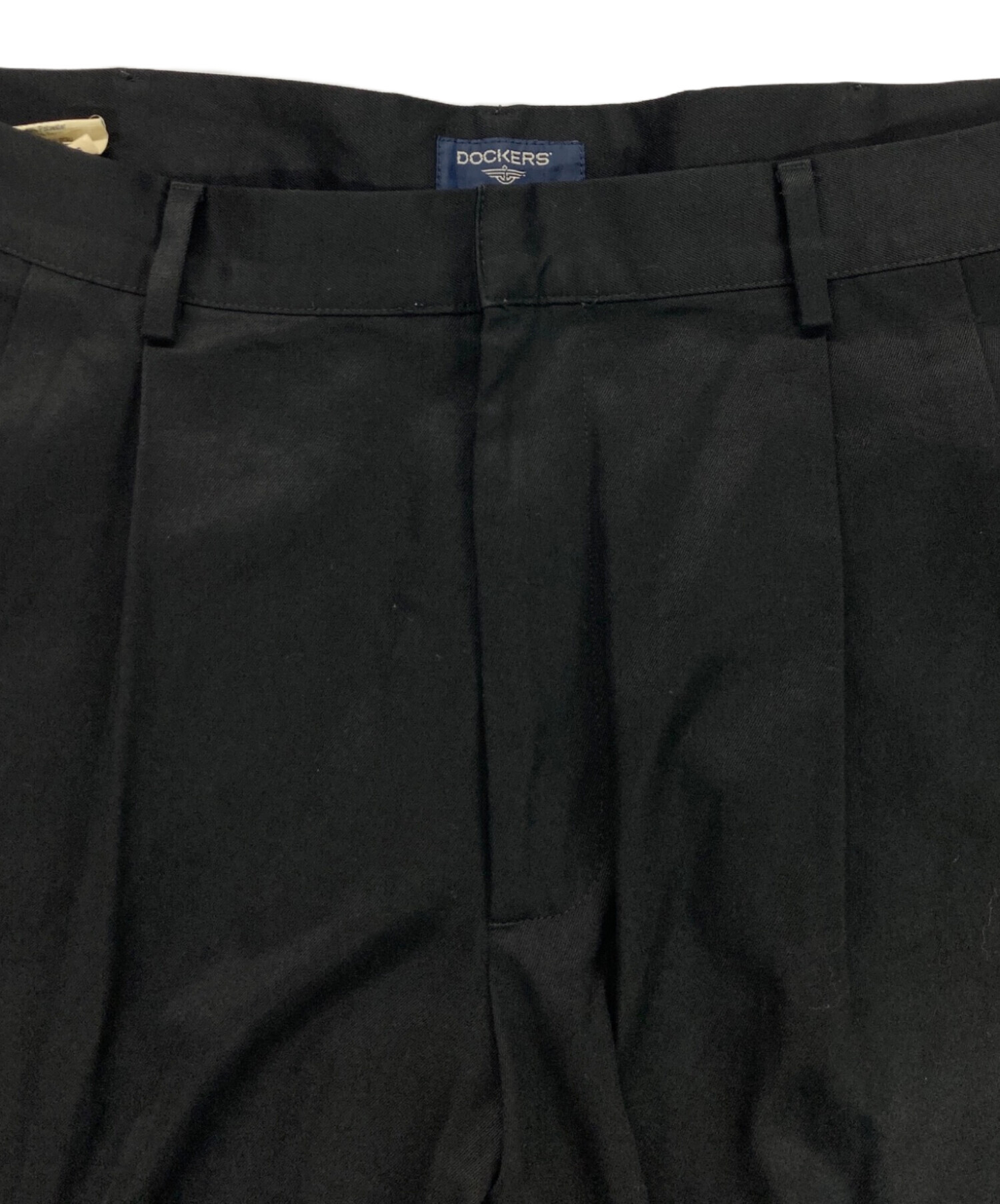 中古・古着通販】DOCKERS (ドッカーズ) 2タックパンツ ブラック サイズ