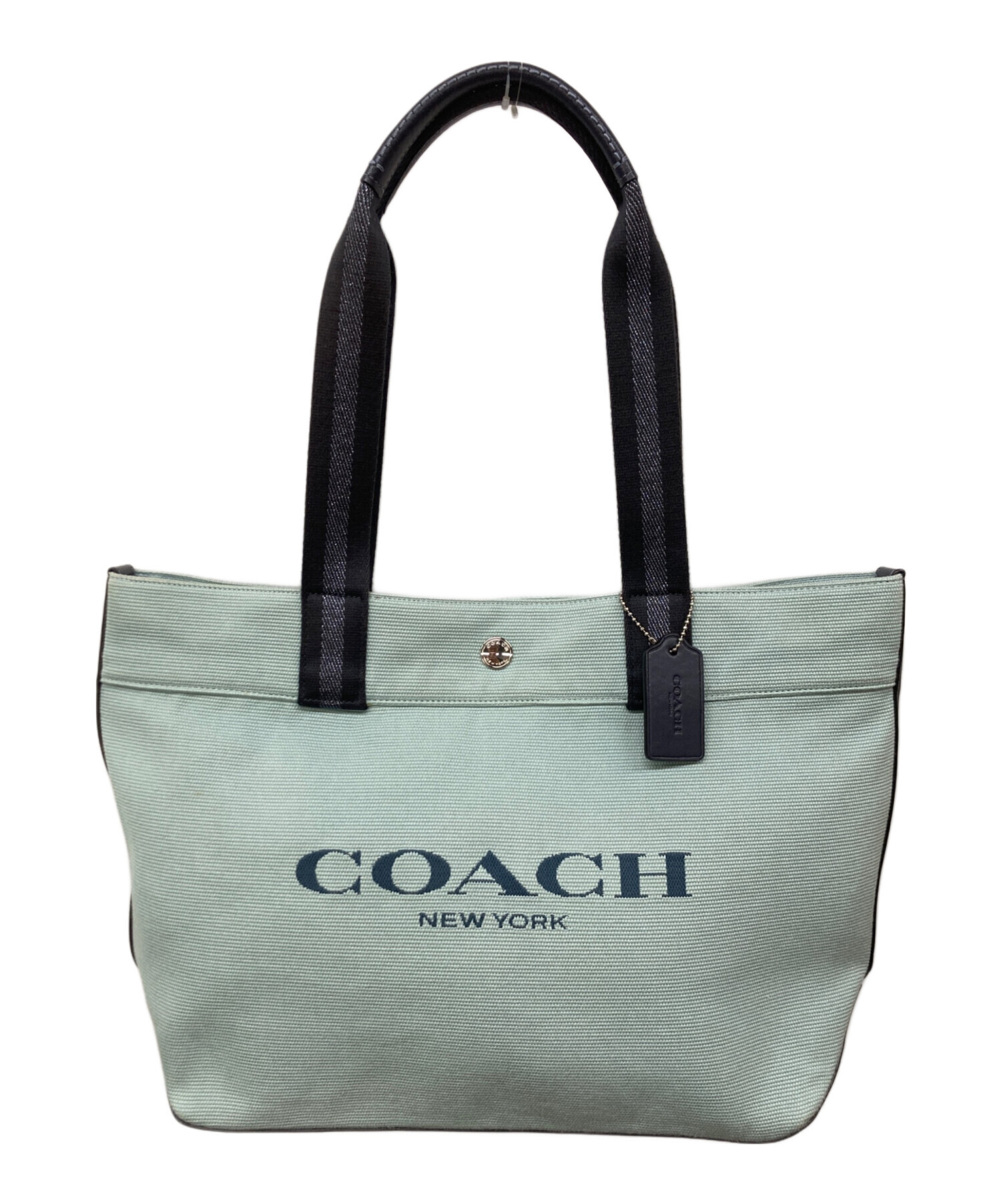 中古・古着通販】COACH (コーチ) ロゴキャンバストートバッグ スカイ 
