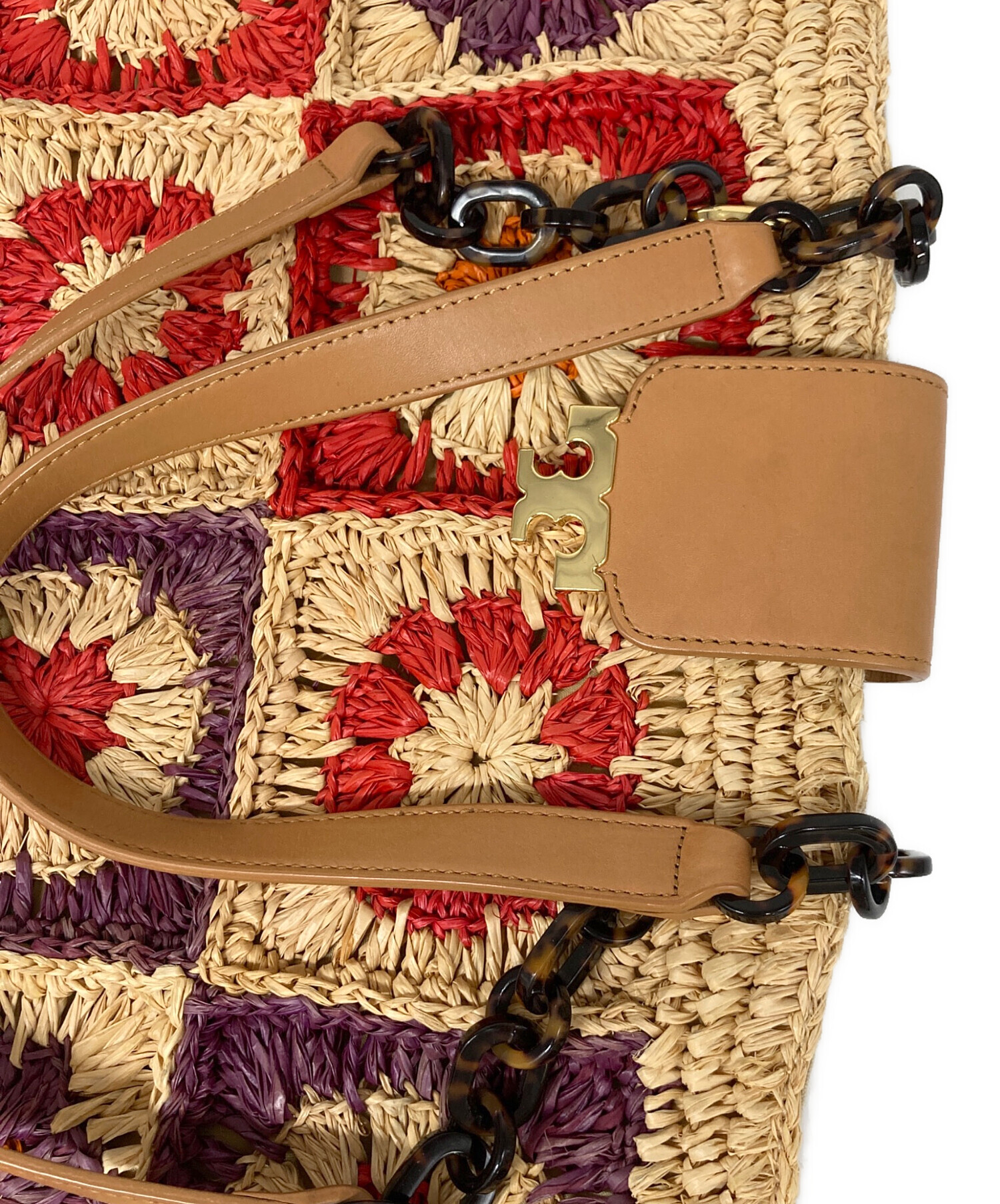 中古・古着通販】TORY BURCH (トリーバーチ) カゴバッグ ベージュ