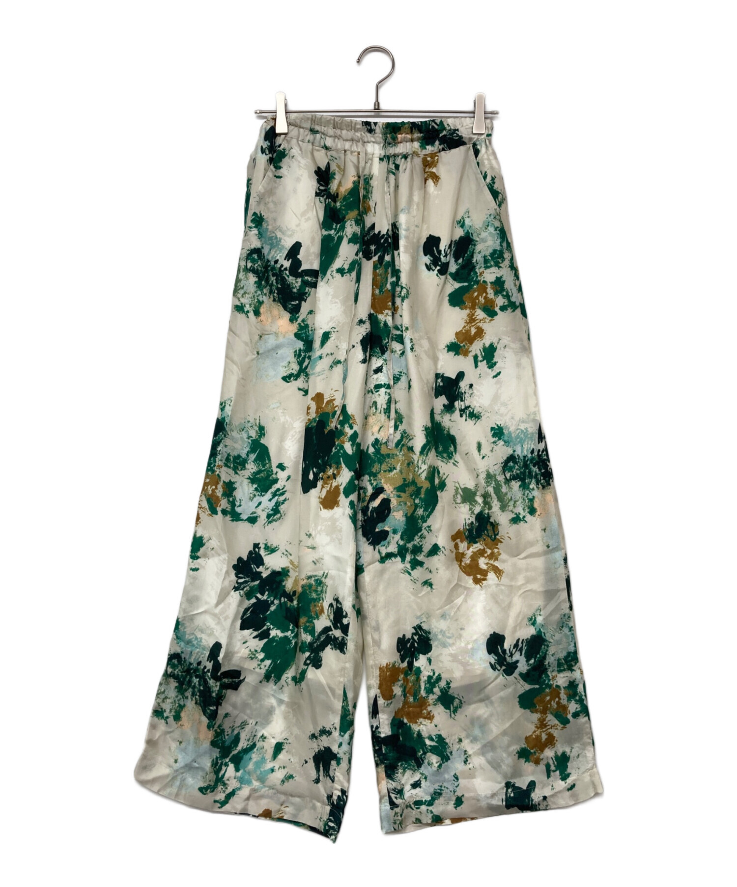 新品♡SACRA♡BLURRED fFLORA PANTS グリーン　36 中古・古着通販】SACRA (サクラ) BLURRED FLORA PANTS/フローラ パンツ
