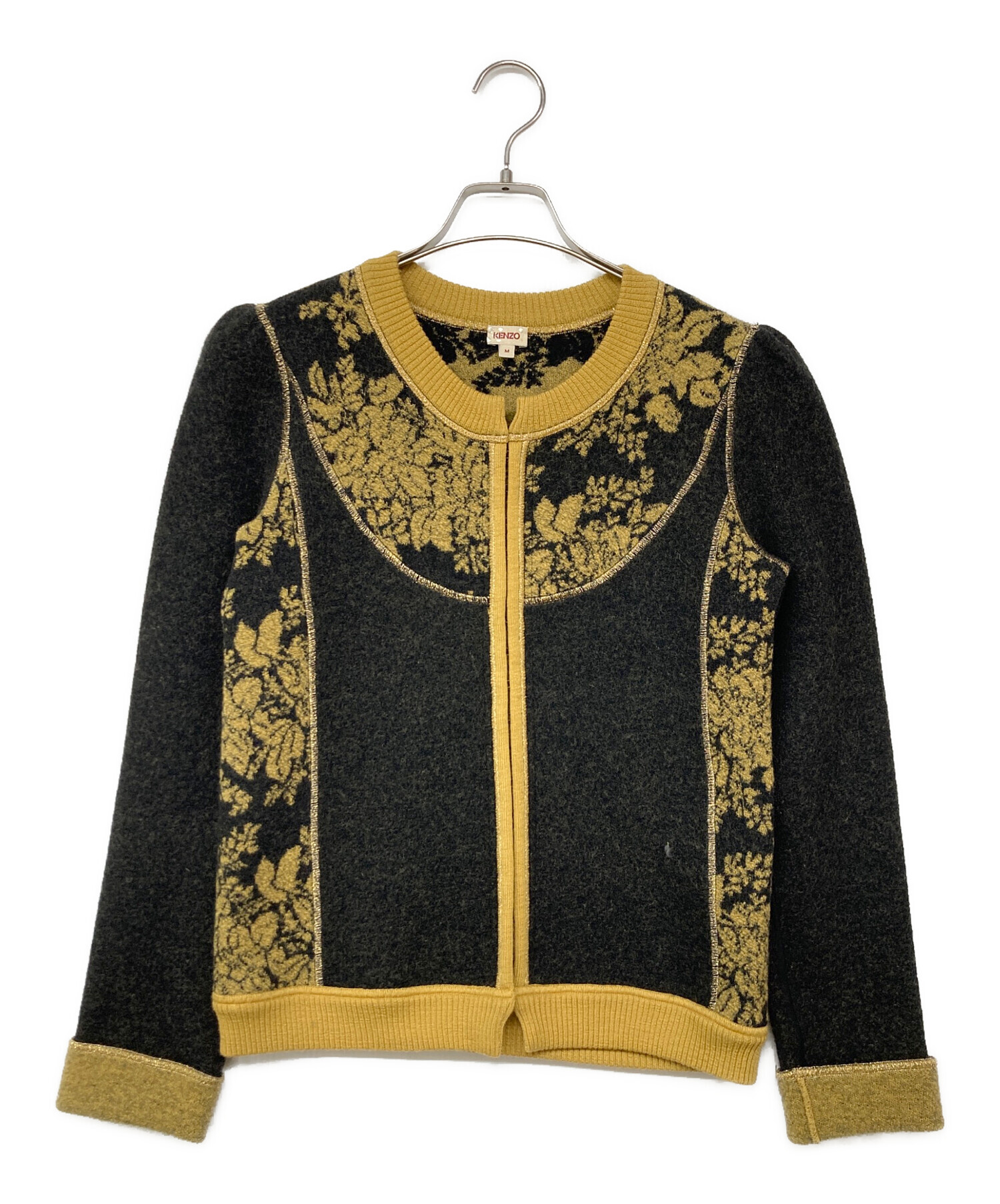 中古・古着通販】KENZO (ケンゾー) ニットカーディガン イエロー 