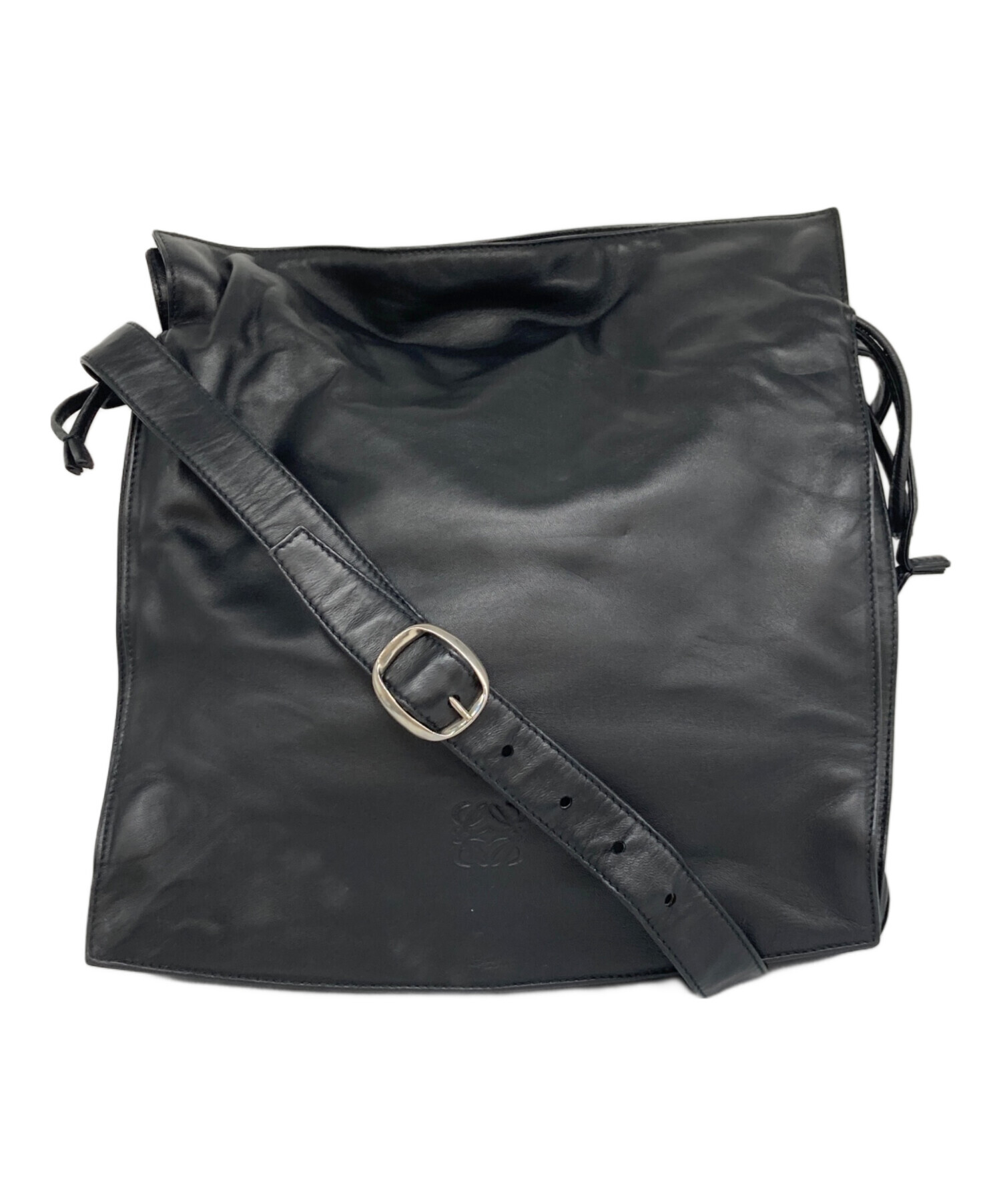中古・古着通販】LOEWE (ロエベ) 巾着ショルダーバッグ ブラック 