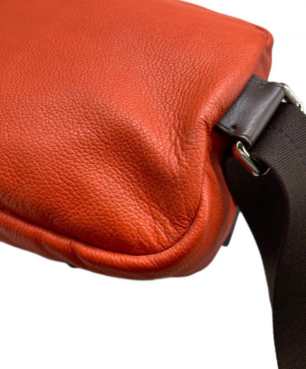 中古・古着通販】COACH (コーチ) スリングレザーバッグ オレンジ