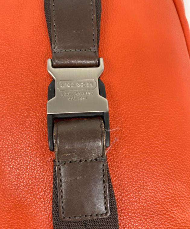 中古・古着通販】COACH (コーチ) スリングレザーバッグ オレンジ