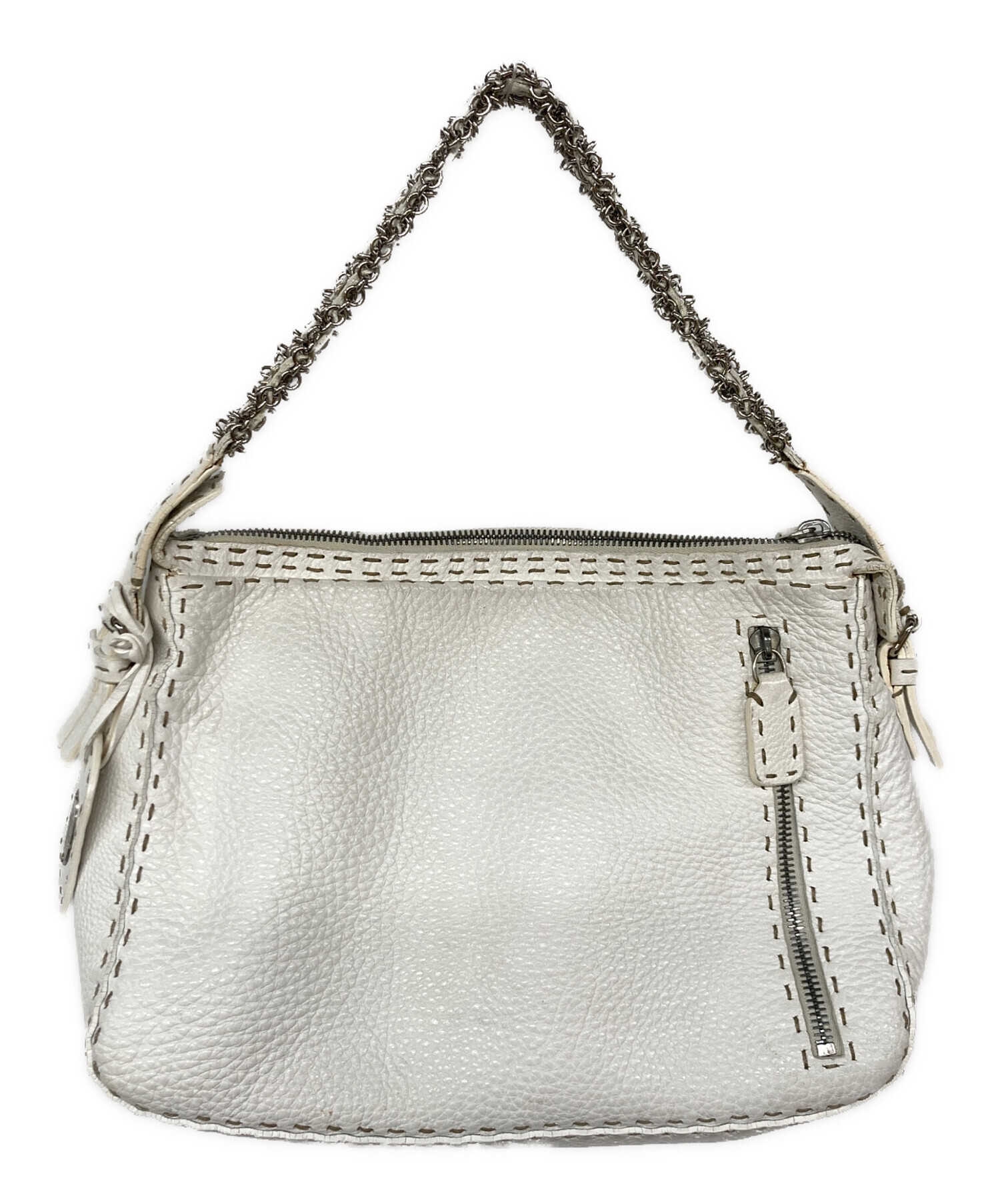 中古・古着通販】FENDI (フェンディ) セレリアハンドバッグ ホワイト 