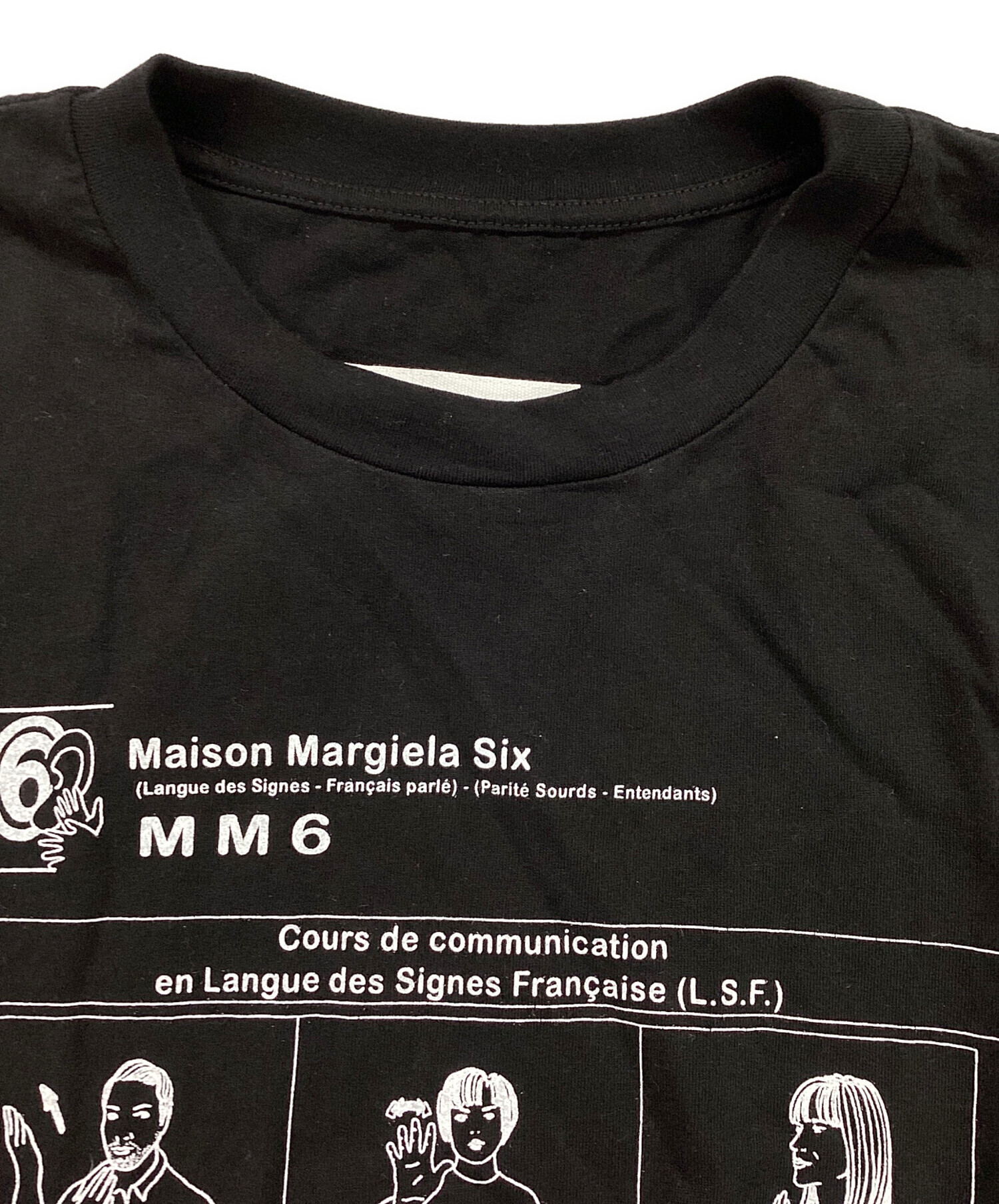 MM6 エムエムシックス Tシャツ・カットソー M 紺 【古着】【中古】【送料無料】 MM6 - MM6 エムエムシックス Tシャツ・カットソー XS 黒 【古着