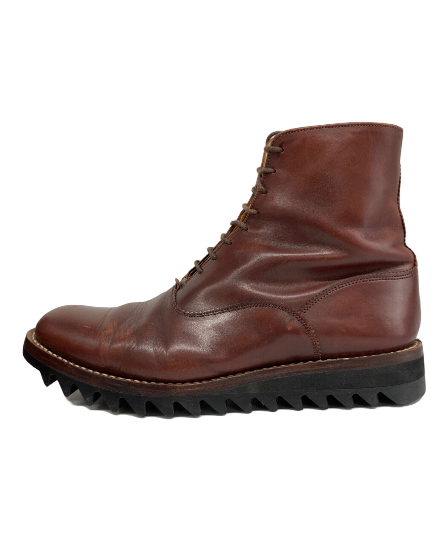 トリッカーズメンズ レザー レースアップ ブーツ ブラウン 中古・古着通販】Tricker's (トリッカーズ) レースアップブーツ