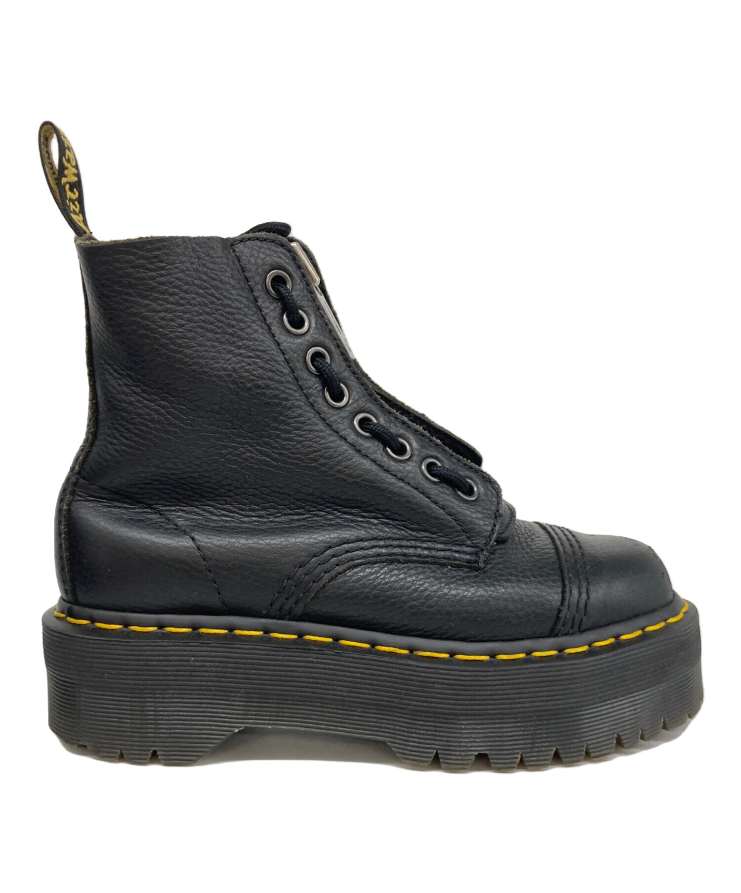 【美品】 ドクターマーチン SINCLAIR UK3 ブーツ シボ革 ブラック 中古・古着通販】Dr.Martens (ドクターマーチン) SINCLAIR