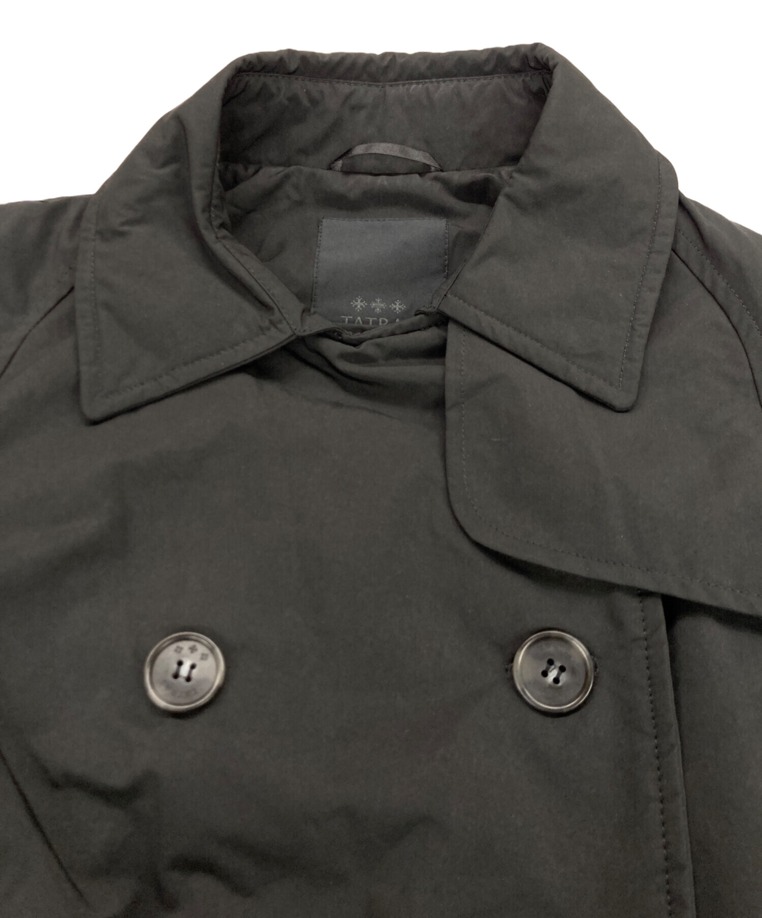 中古・古着通販】TATRAS (タトラス) ダウントレンチコート ブラック