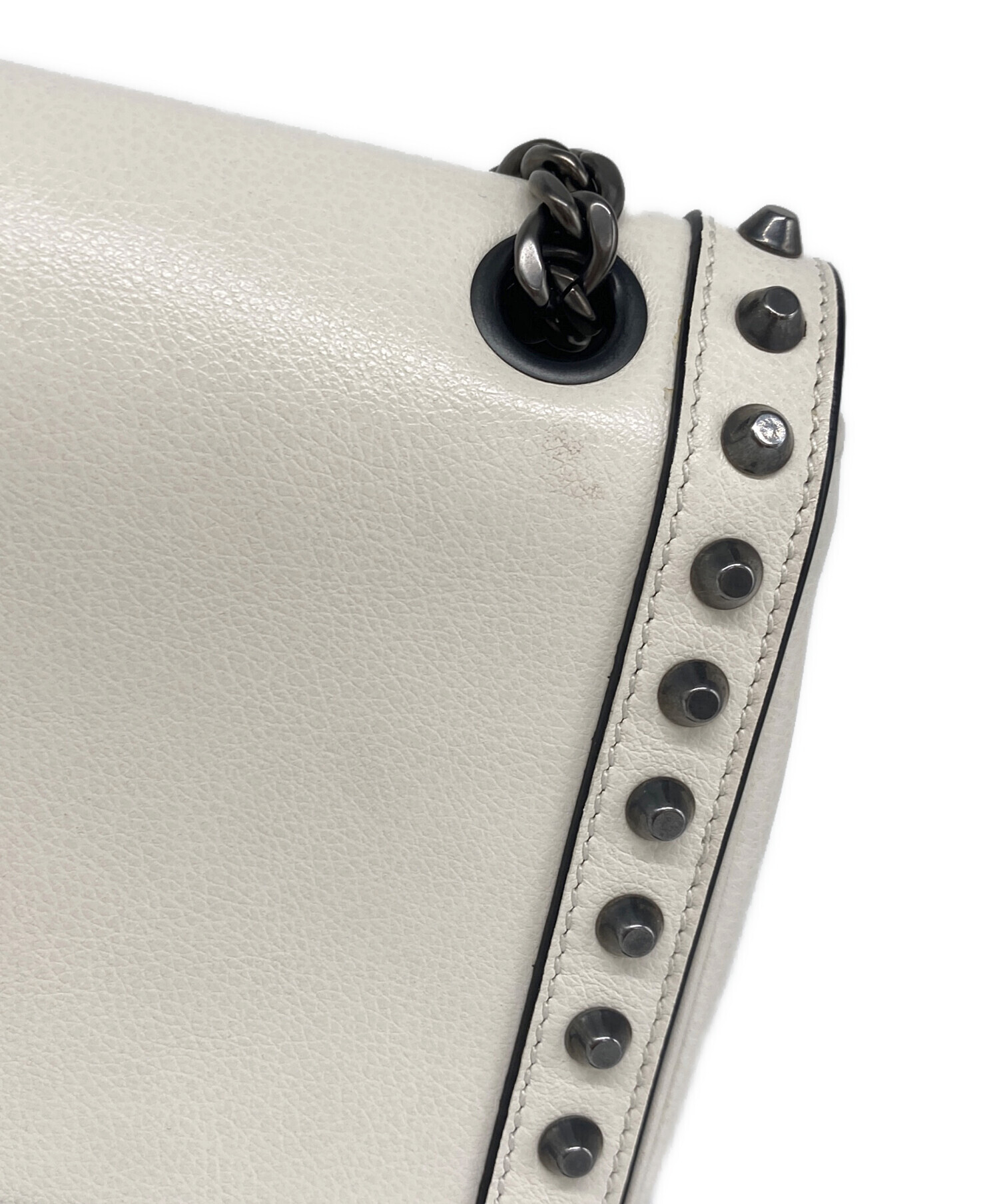 中古・古着通販】PRADA (プラダ) チェーンショルダーバッグ ホワイト 