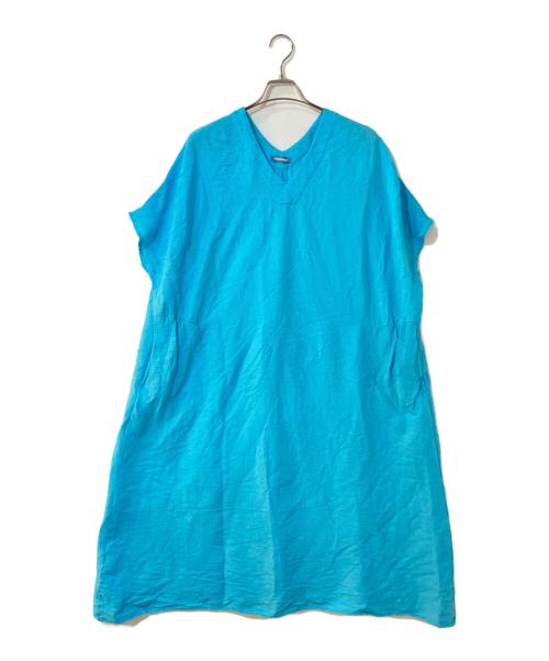 【美品】plantation yooryu ワンピース　ブルー 中古・古着通販】plantation (プランテーション) P COLOR YOORYUU