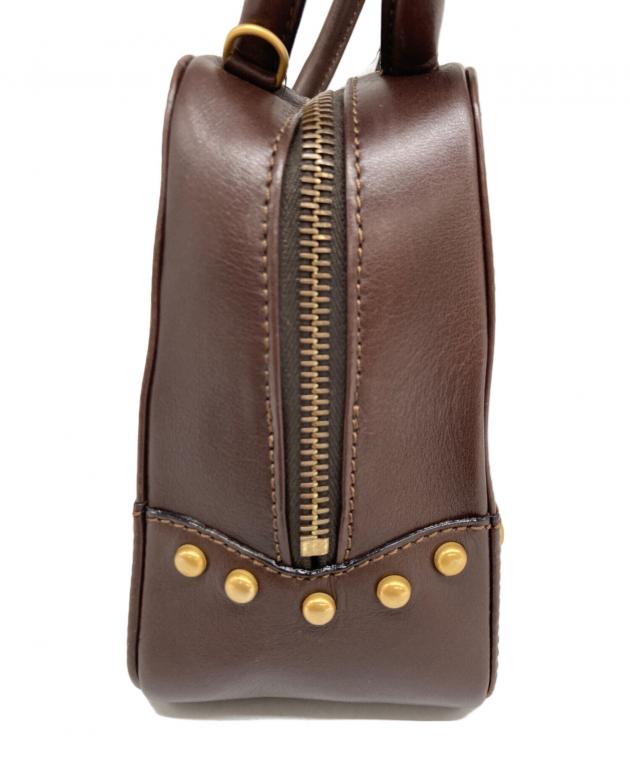 中古・古着通販】CELINE (セリーヌ) スタッズハンドバッグ ブラウン