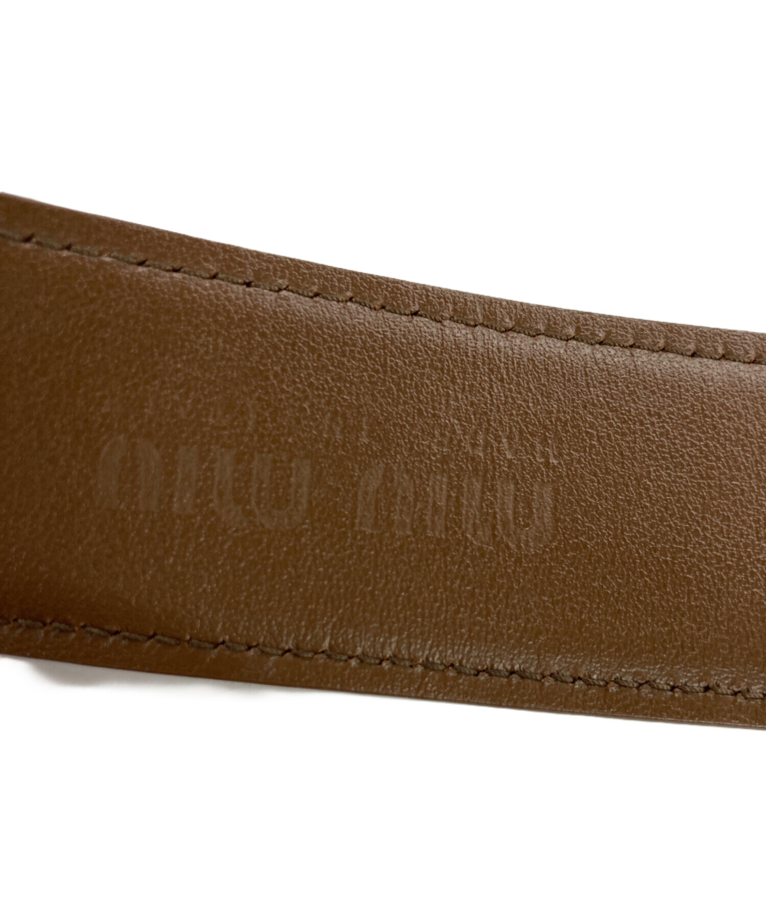 miu miu ブラウン スエード ベルト 中古・古着通販】MIU MIU (ミュウ