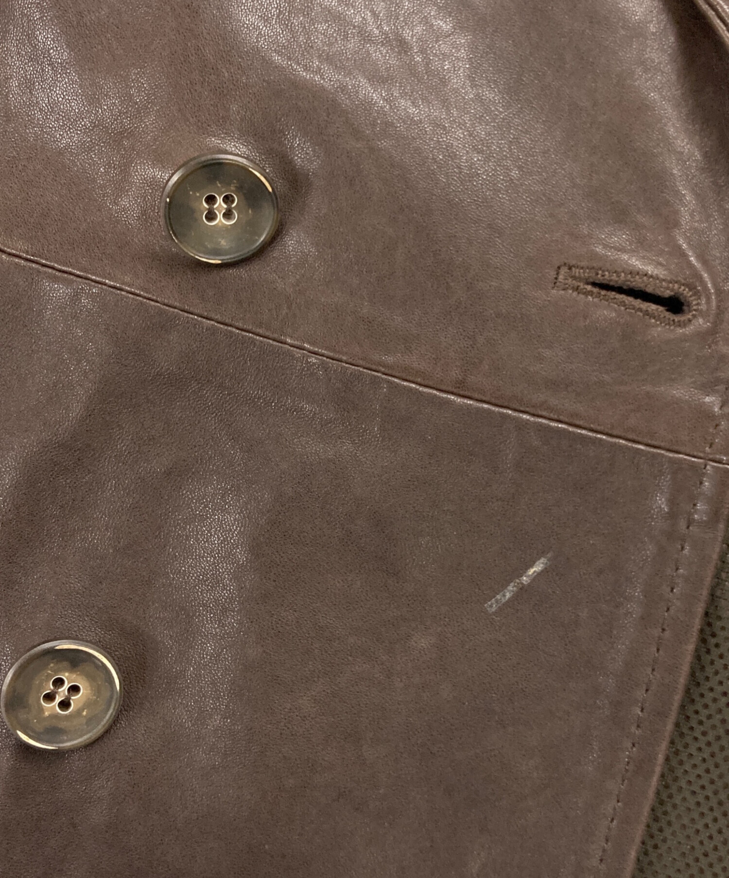 中古・古着通販】EMMETI (エンメティ) レザーダブルテーラード