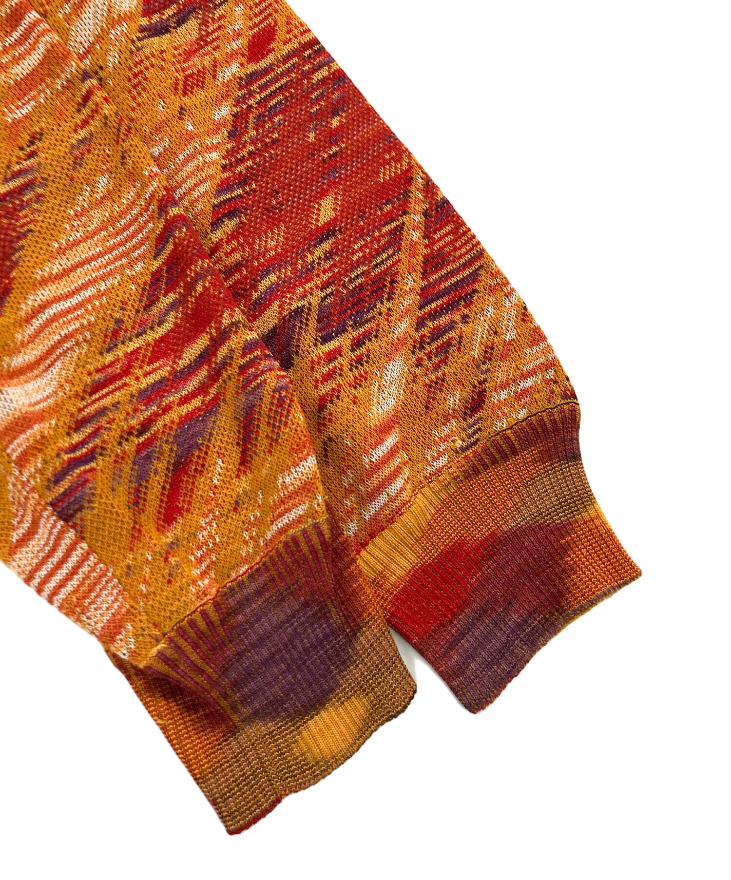 中古・古着通販】MISSONI (ミッソーニ) 総柄ニット オレンジ サイズ:XL