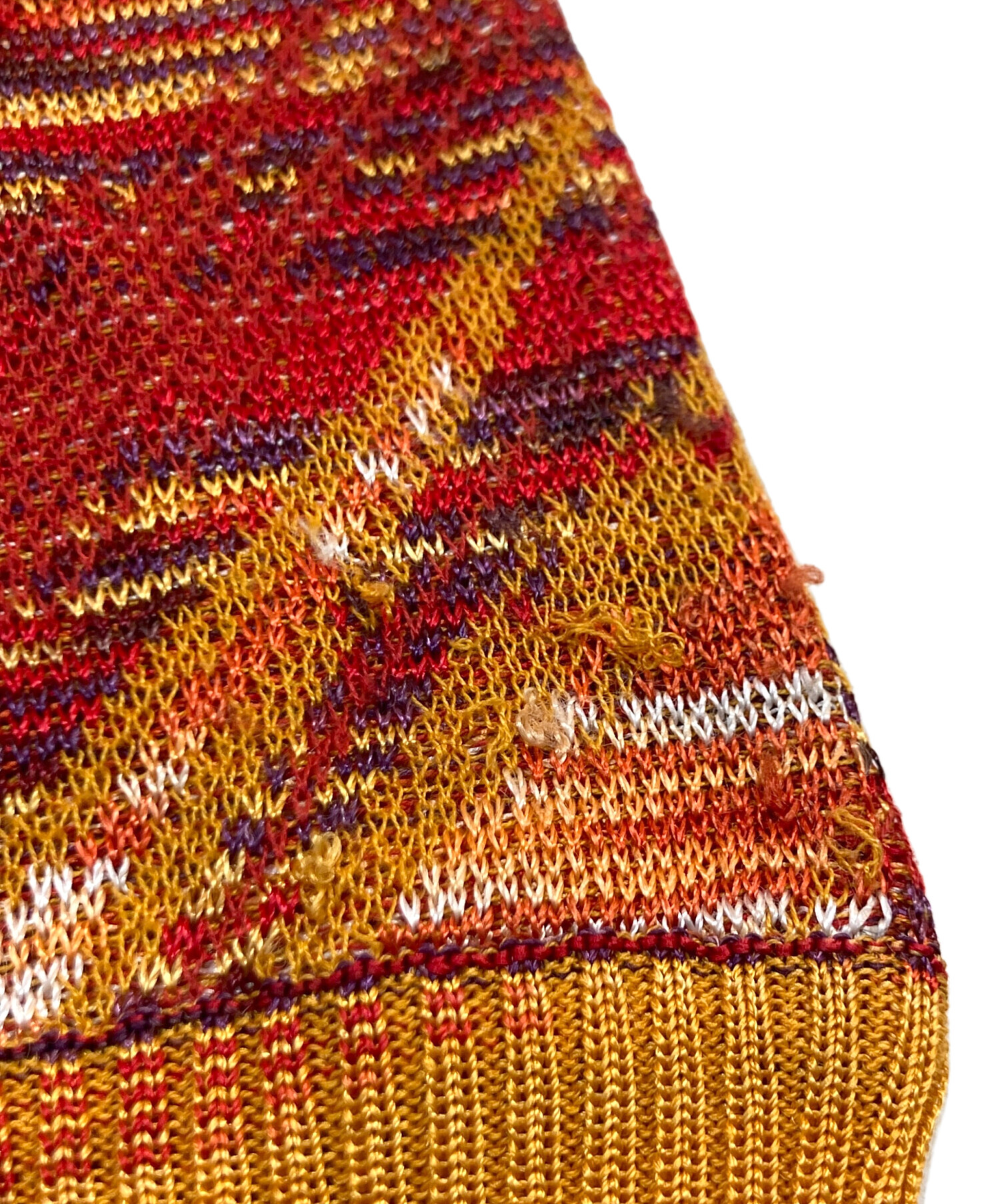MISSONI ミッソーニ Vネックニット 花柄ジャガード オレンジタグ MISSONI ミッソーニ Vネックニット 花柄ジャガード オレンジタグ
