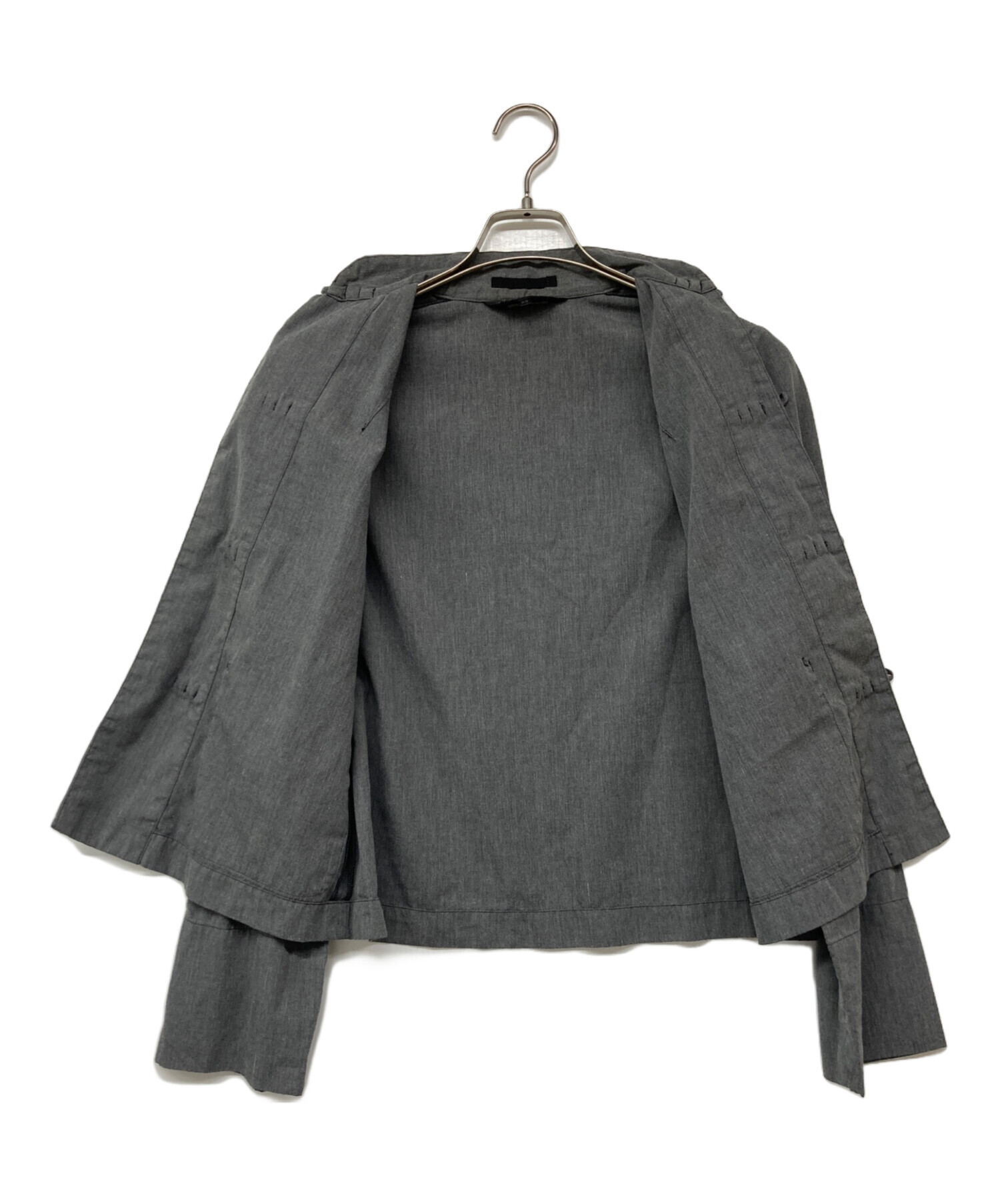 ✨希少✨ブラックコムデギャルソン　長袖　チャイナジャケット　シャツ　グレー　男女 中古・古着通販】BLACK COMME des GARCONS (ブラックコムデギャルソン