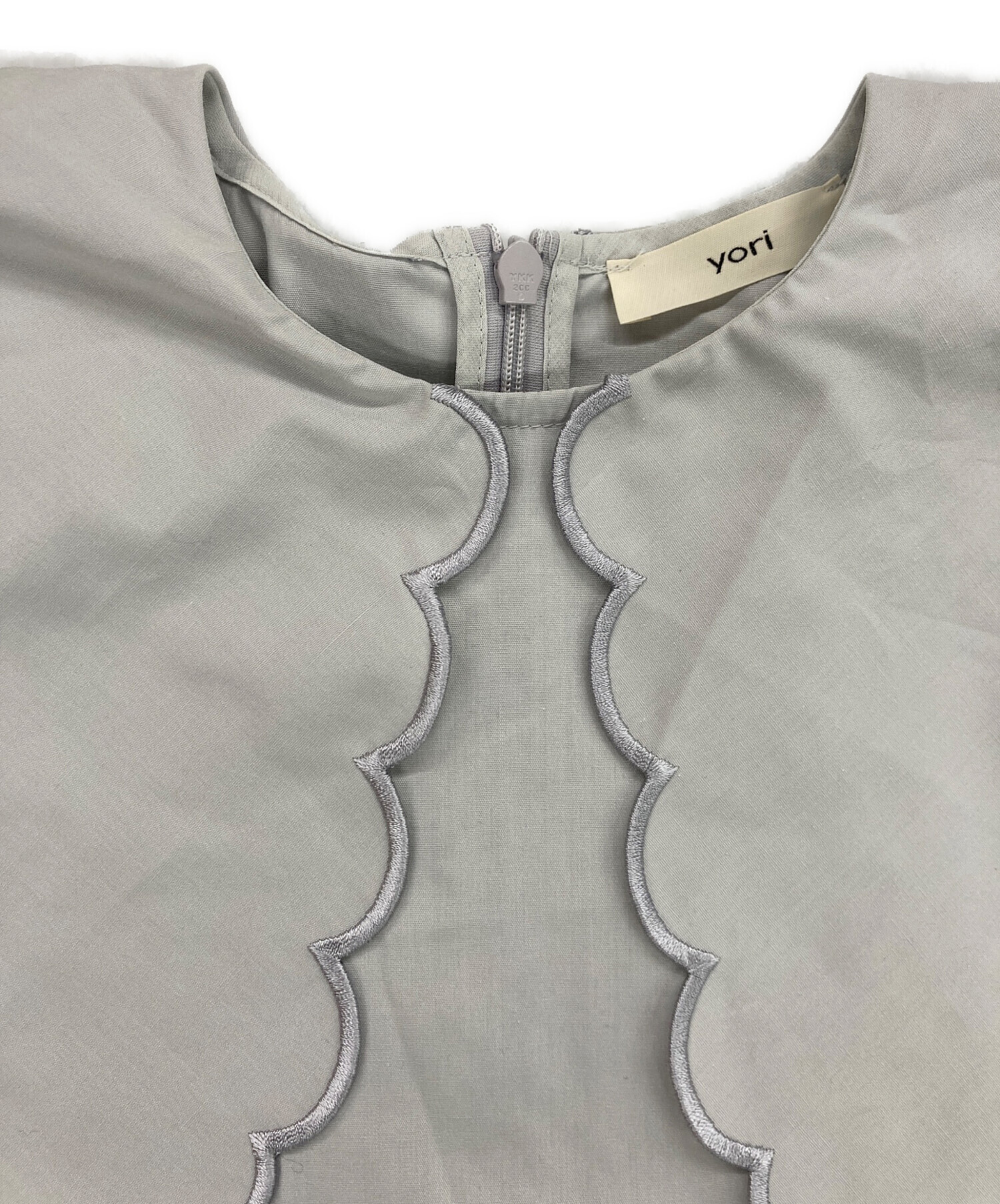 中古・古着通販】YORI (ヨリ) スカラップロングスリーブブラウス