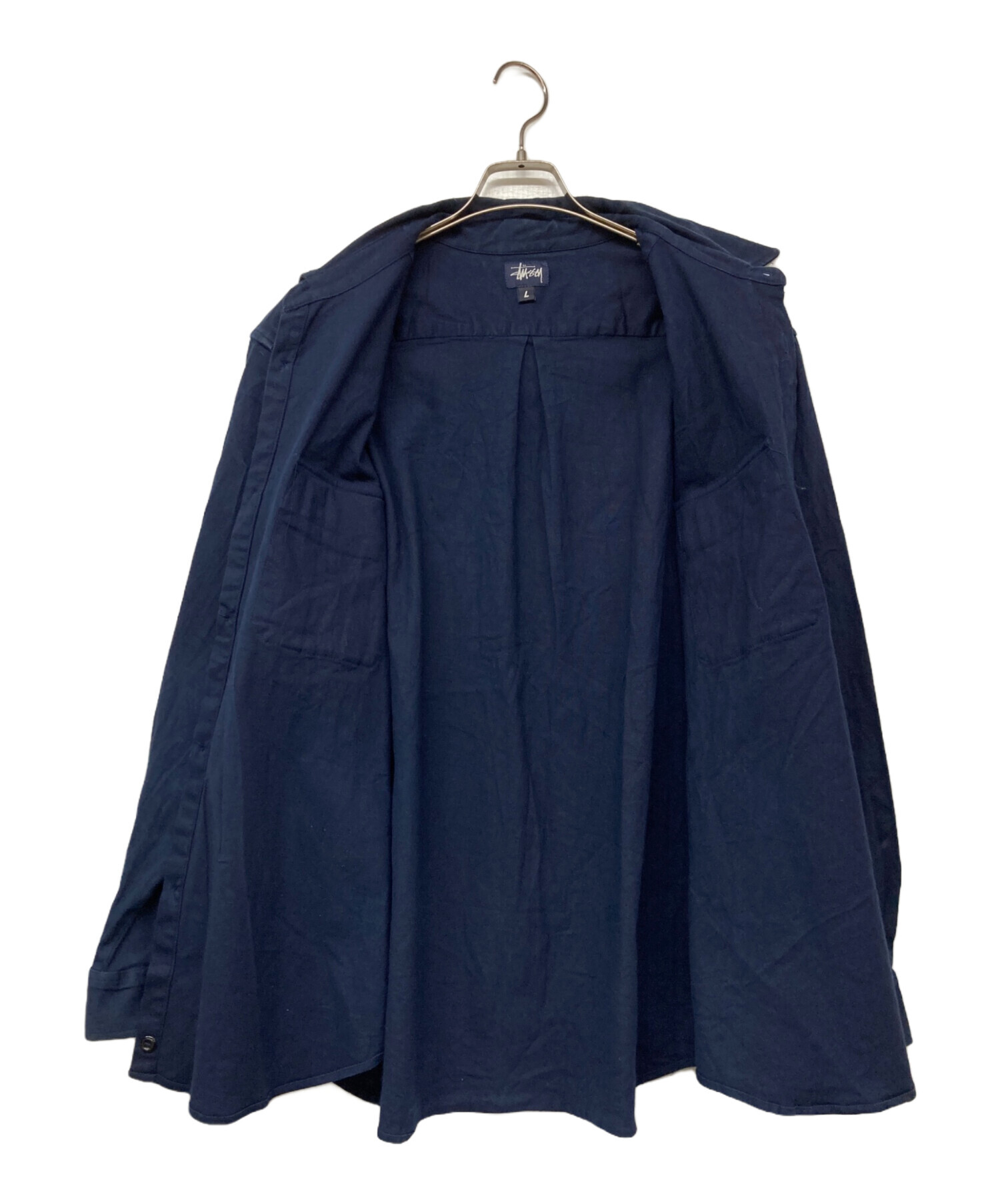 中古・古着通販】stussy (ステューシー) ワークシャツ ネイビー サイズ