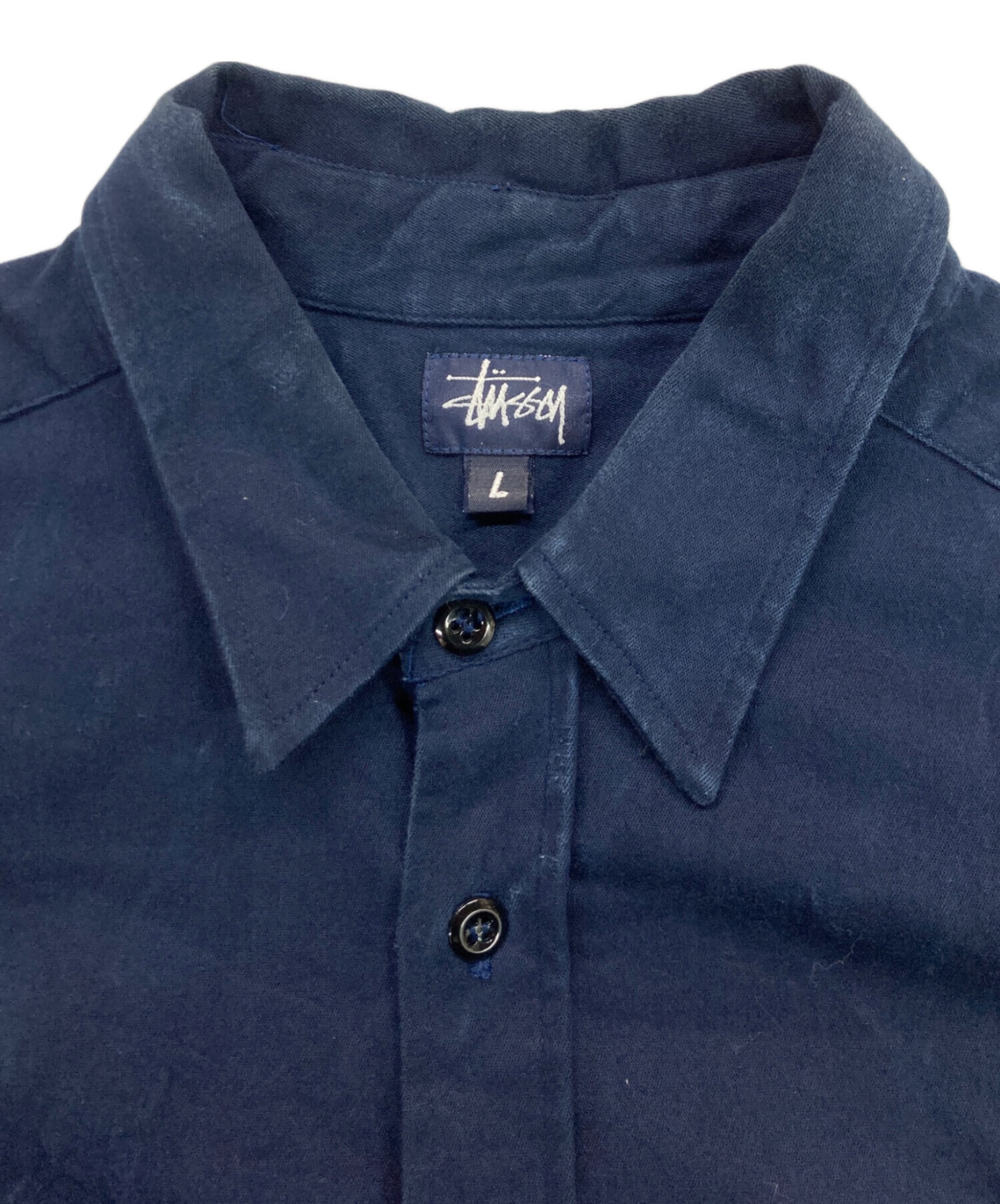 中古・古着通販】stussy (ステューシー) ワークシャツ ネイビー サイズ