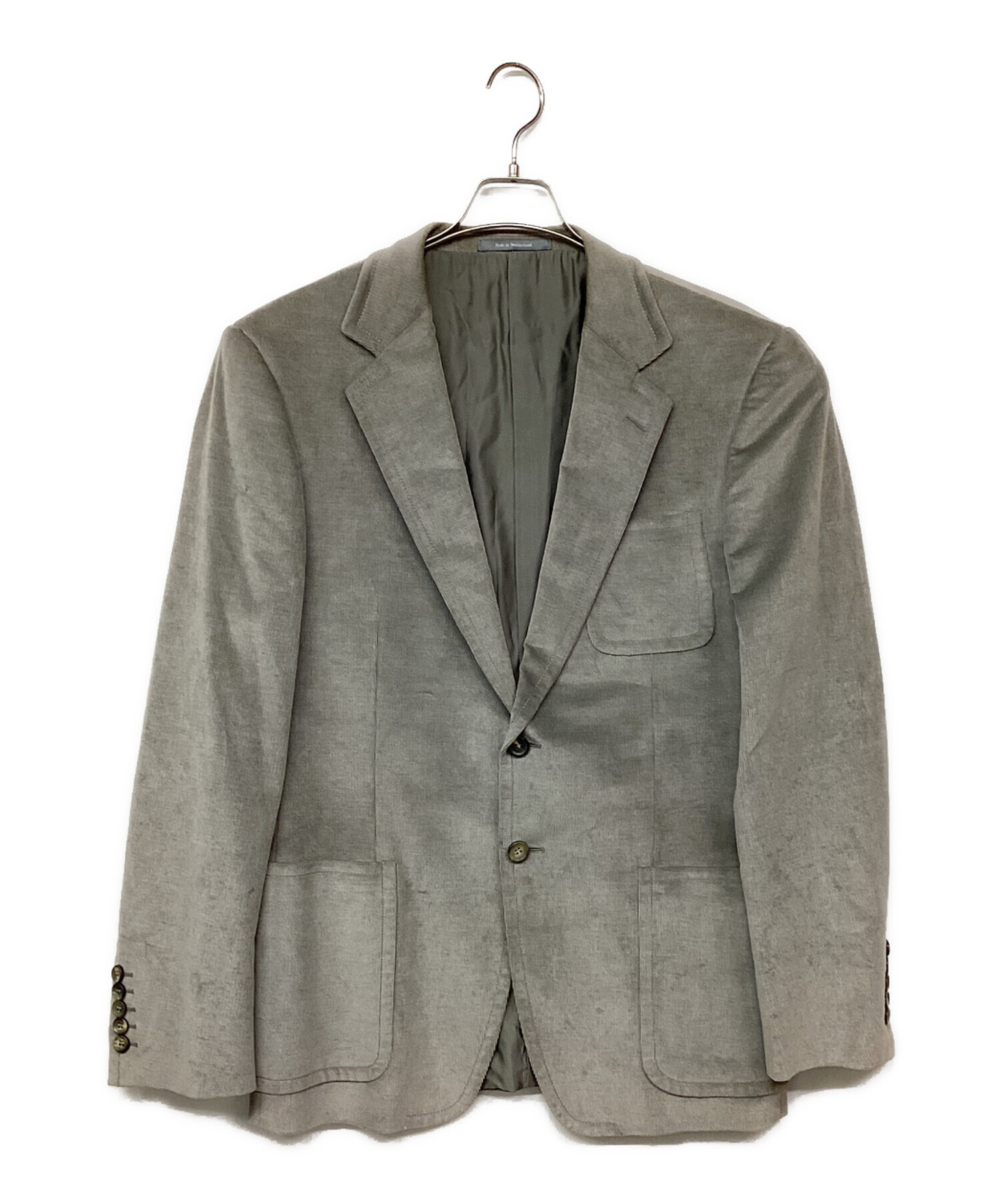 GUCCI コーデュロイ ジャケット 裏地総柄 GGモチーフ グリーン 48R GUCCI - 美品 GUCCI グッチ 22SS タイガー GG柄 (683257 ZAIVS