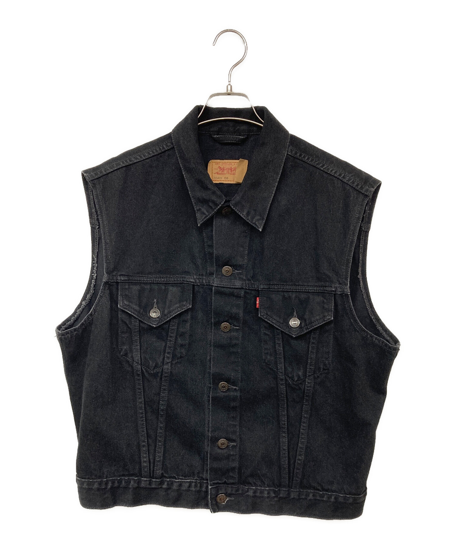 希少　リルジョー　デニムベスト　ブラック 中古・古着通販】LEVI'S (リーバイス) 70401デニムベスト ブラック