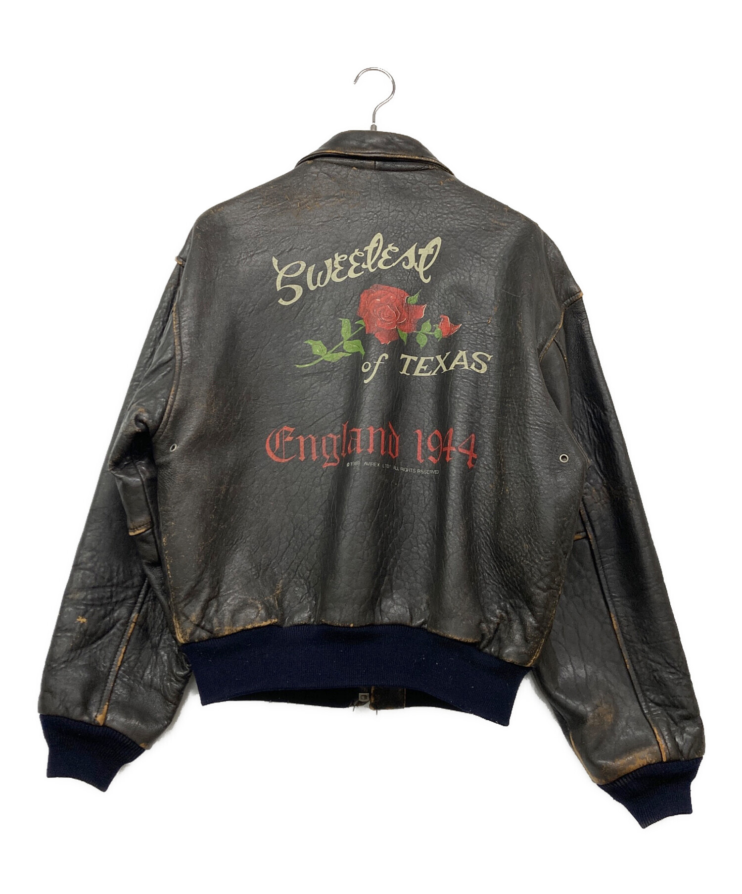 未使用品 AVIREX レザージャケットバーガンディ 中古・古着通販】AVIREX (アヴィレックス) A2レザージャケット