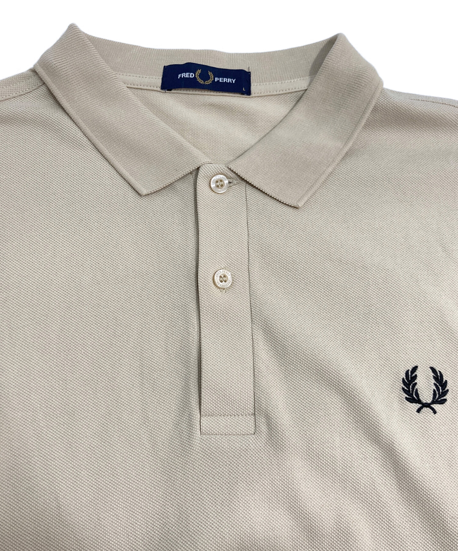FRED PERRY ベージュ Vネック ポロシャツ L 中古・古着通販】FRED PERRY (フレッドペリー) The Fred Perry Shirt