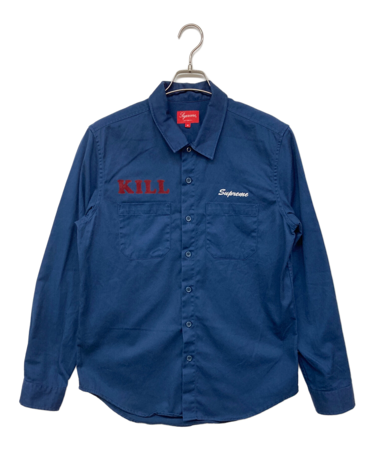 Supreme KILL work shirt M 長袖　ワークシャツ 中古・古着通販】SUPREME (シュプリーム) kill work shirt ネイビー