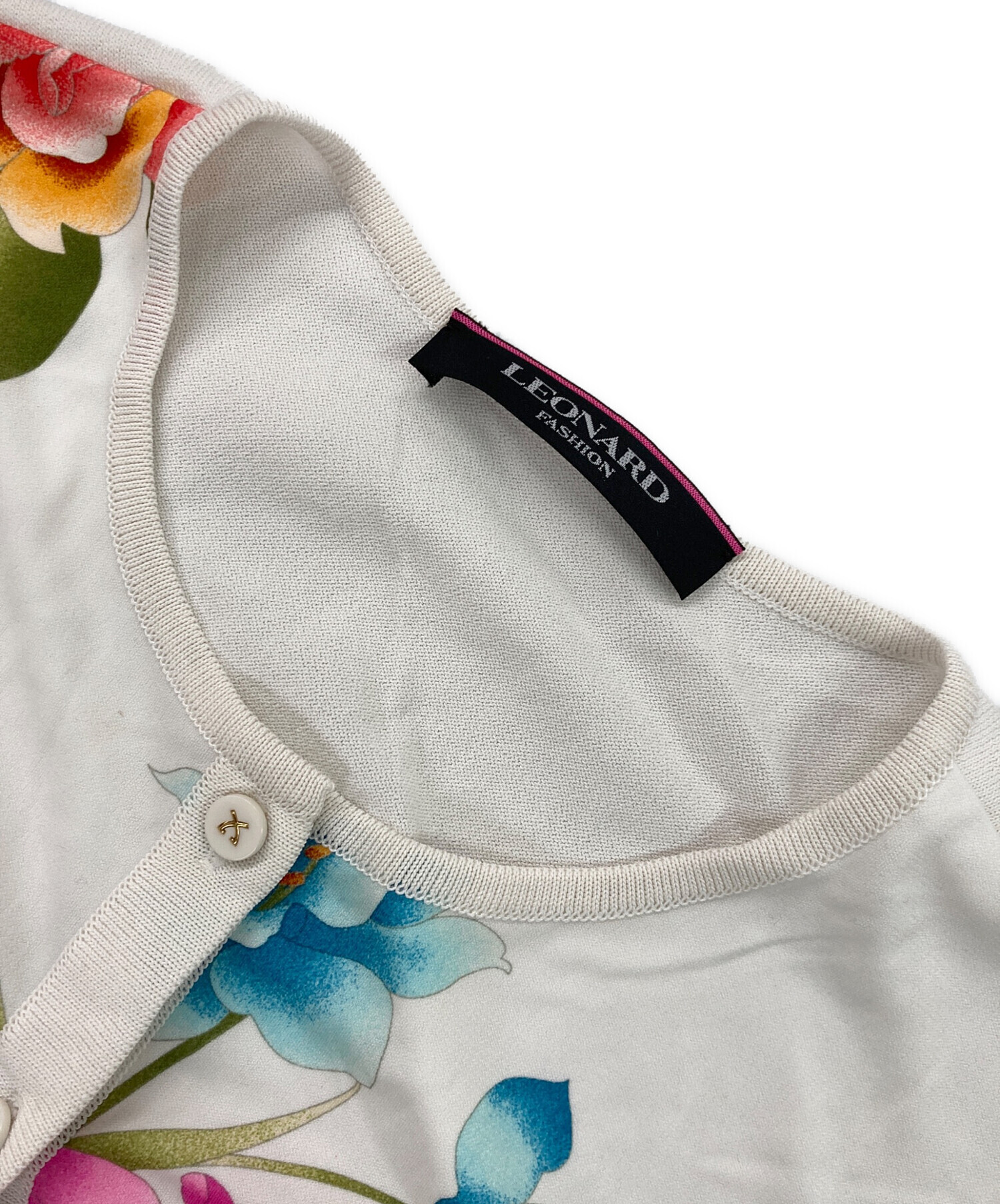 中古・古着通販】LEONARD (レオナール) カンカン素材切替ニット