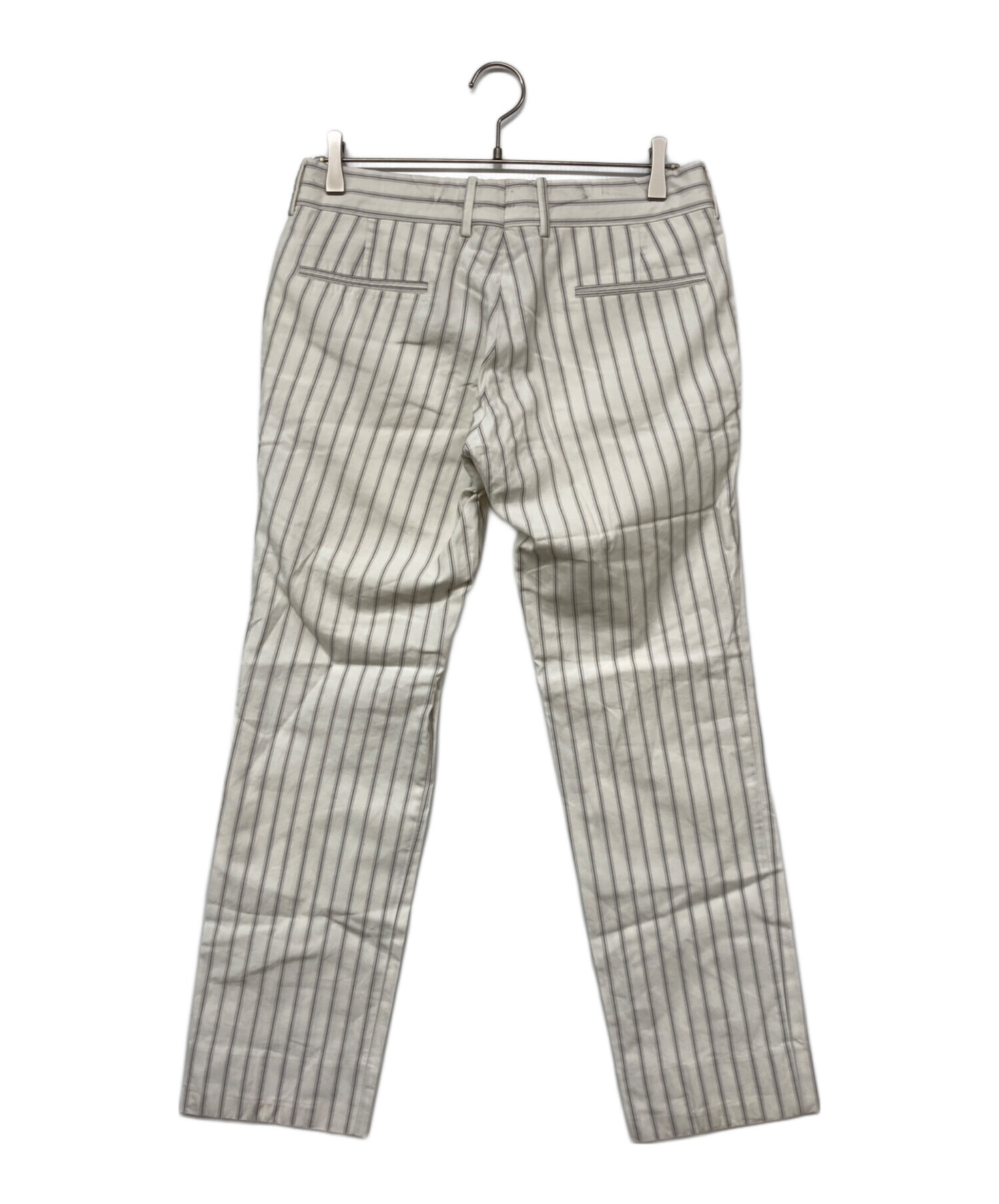 中古・古着通販】GUCCI (グッチ) ストライプパンツ ホワイト サイズ