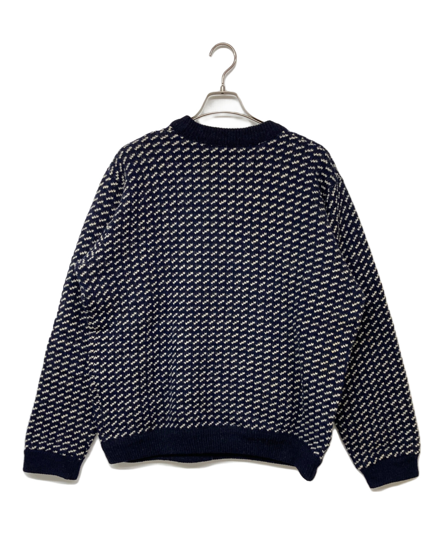 LL BEAN ウール バーズアイニット ネイビー XL 中古・古着通販】L.L.Bean (エルエルビーン) バーズアイニット