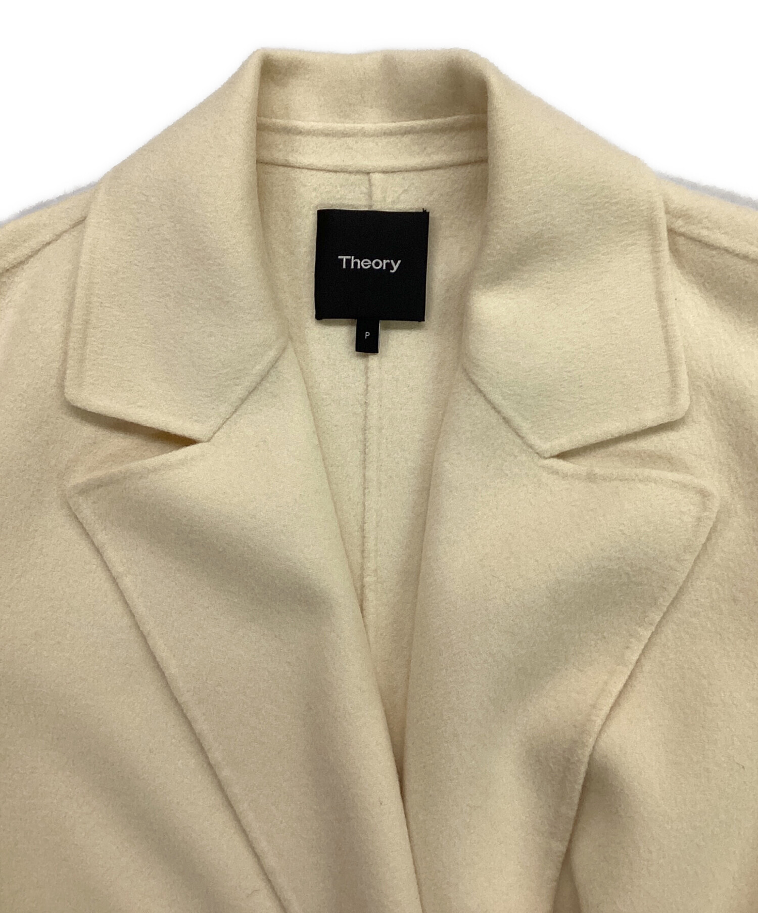 Theory♡コート アイボリー カシミヤ 中古・古着通販】theory (セオリー) カシミヤブレンドチェスターコート