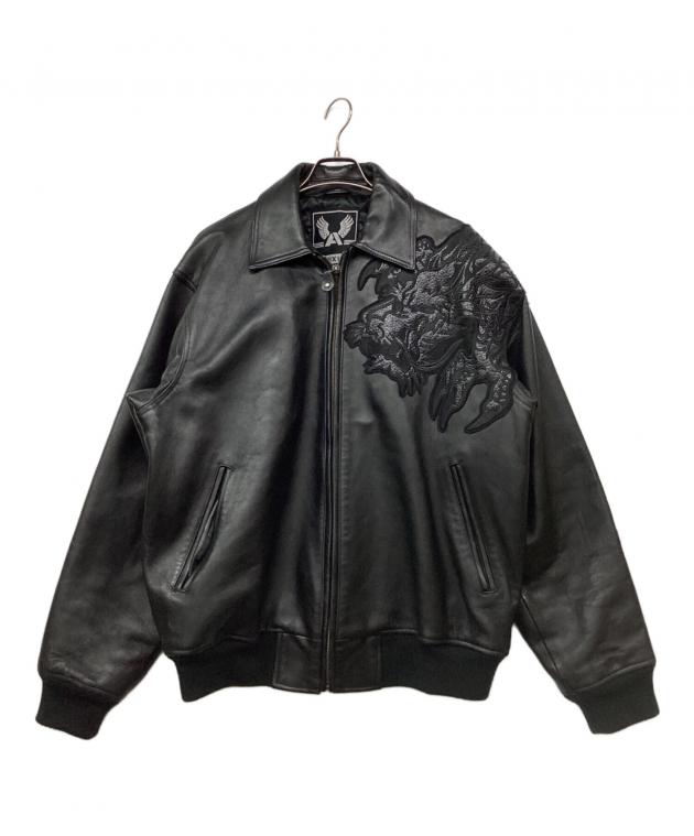 中古・古着通販】AVIREX (アヴィレックス) ドラゴン刺繍ラムレザーバー 