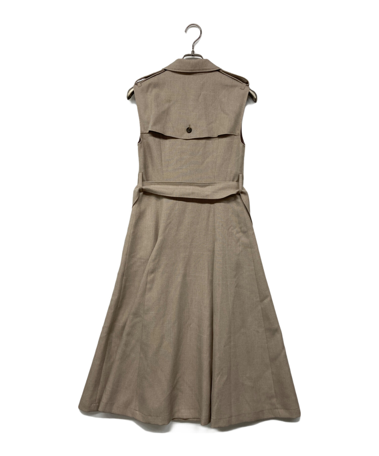 L'or Sleeveless Coat Dress ロル 【10cm丈詰め済】 中古・古着通販】L'Or (ロル) Sleeveless Coat Dress ベージュ サイズ