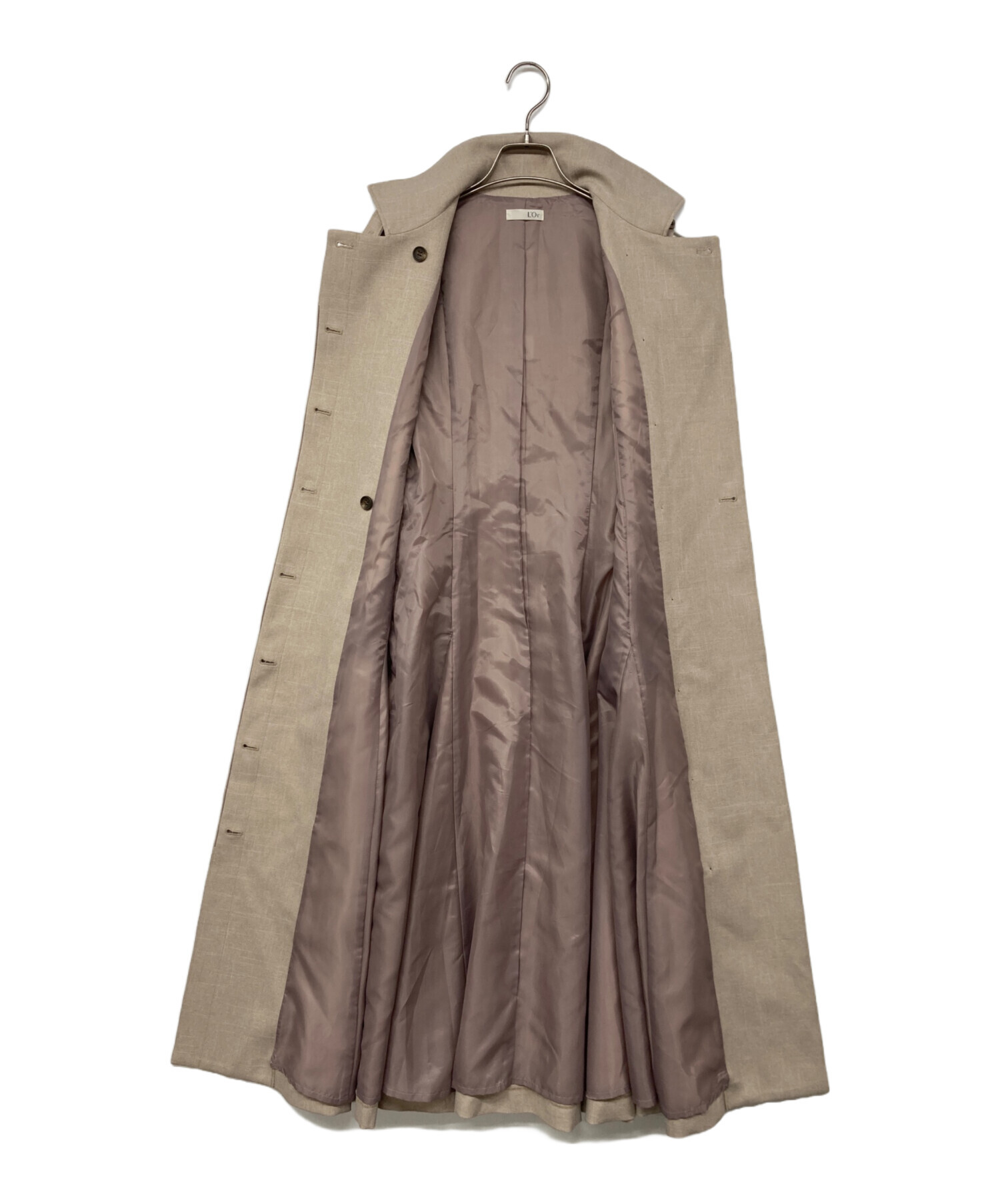 中古・古着通販】L'Or (ロル) Sleeveless Coat Dress ベージュ サイズ