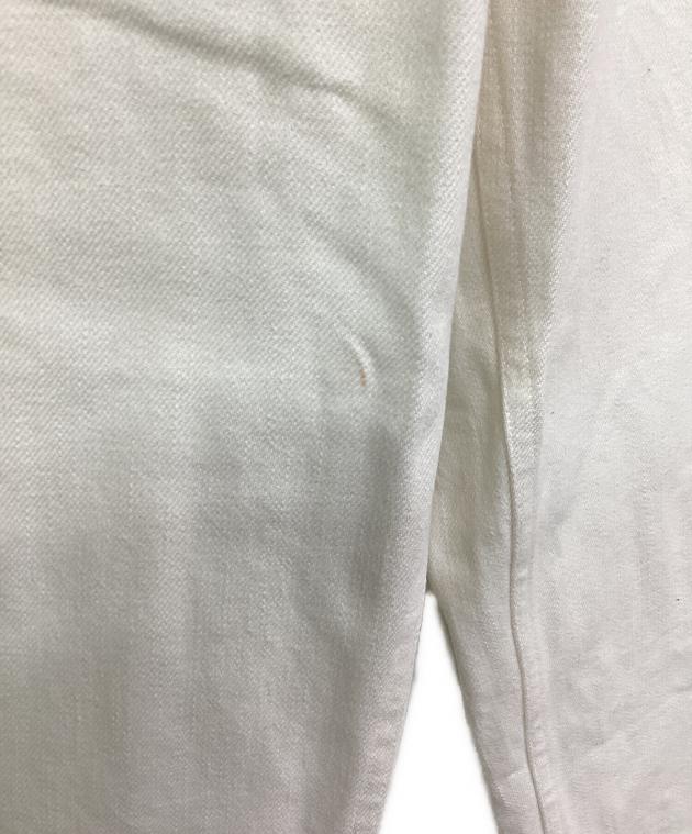 中古・古着通販】COMOLI (コモリ) デニム ベルテッドパンツ ホワイト