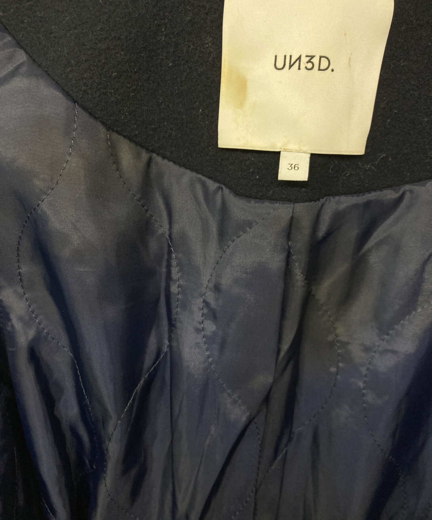 中古・古着通販】UN3D. (アンスリード) ASYMME COLLAR WOOL CT バイ