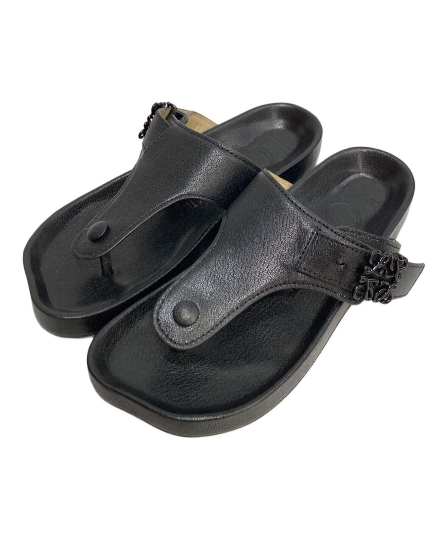 中古・古着通販】LOEWE (ロエベ) EASE SANDAL イーズサンダル ブラック 