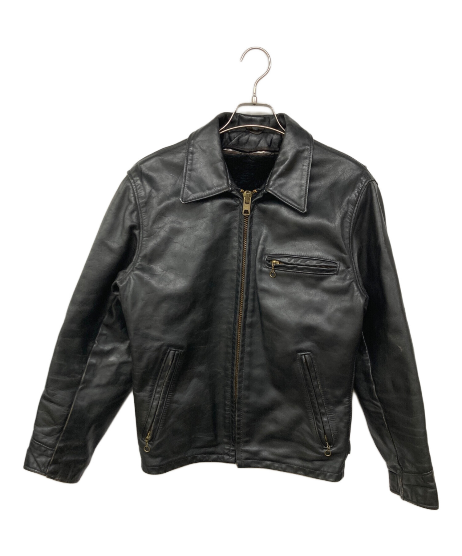 ショット　トラッカージャケット　シングルライダース　ライナー付き　ブラック 楽天市場】【ポイント10倍】Schott ショット トラッカーレザー