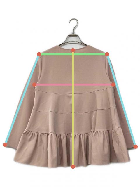 中古・古着通販】yori (ヨリ) ティアードギャザーブラウス ピンク