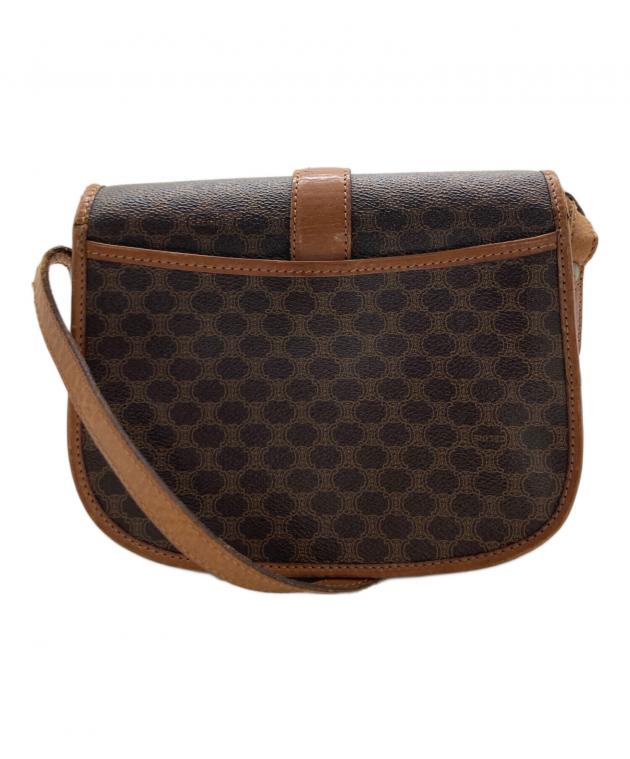 【美品】CELINE　セリーヌ　マカダム　フラップ　ショルダーバッグ　M14 中古・古着通販】CELINE (セリーヌ) マカダムフラップショルダーバッグ