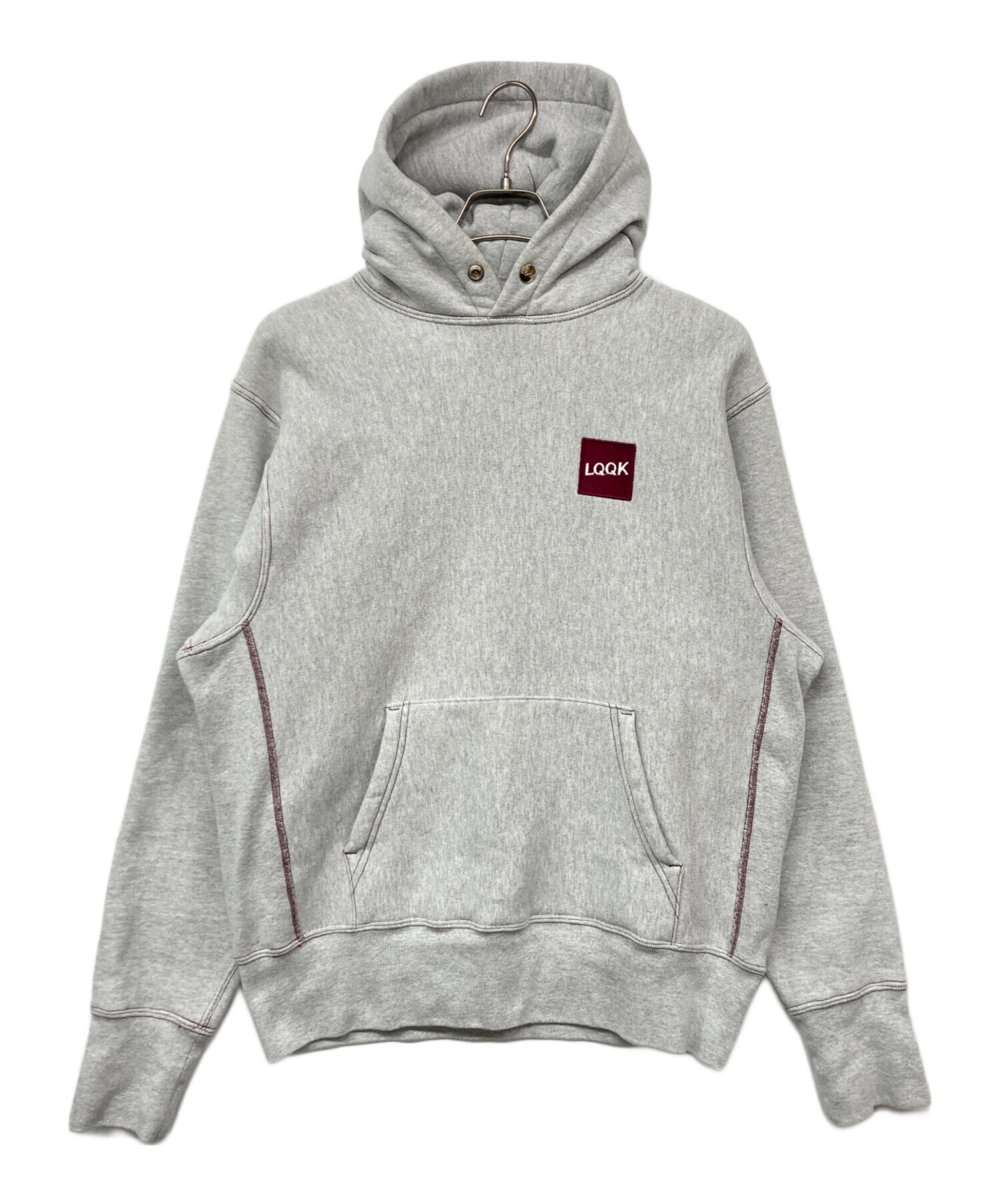 中古・古着通販】LQQK STUDIO (ルックスタジオ) ロゴフーディ グレー 