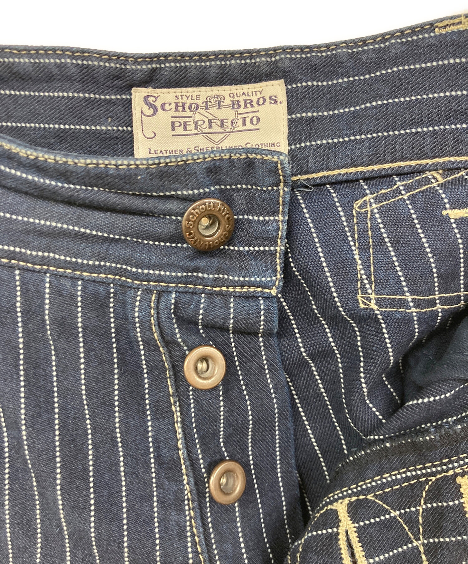 中古・古着通販】SCHOTT BROS. (ショット) OLD HICKORY DENIM PANTS