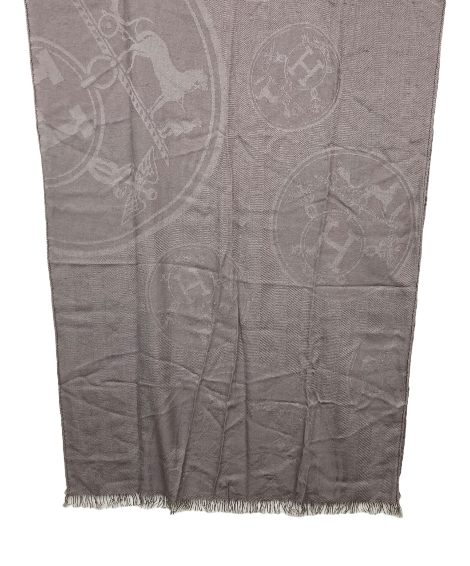 中古・古着通販】HERMES (エルメス) ニューリブリスストール グレー