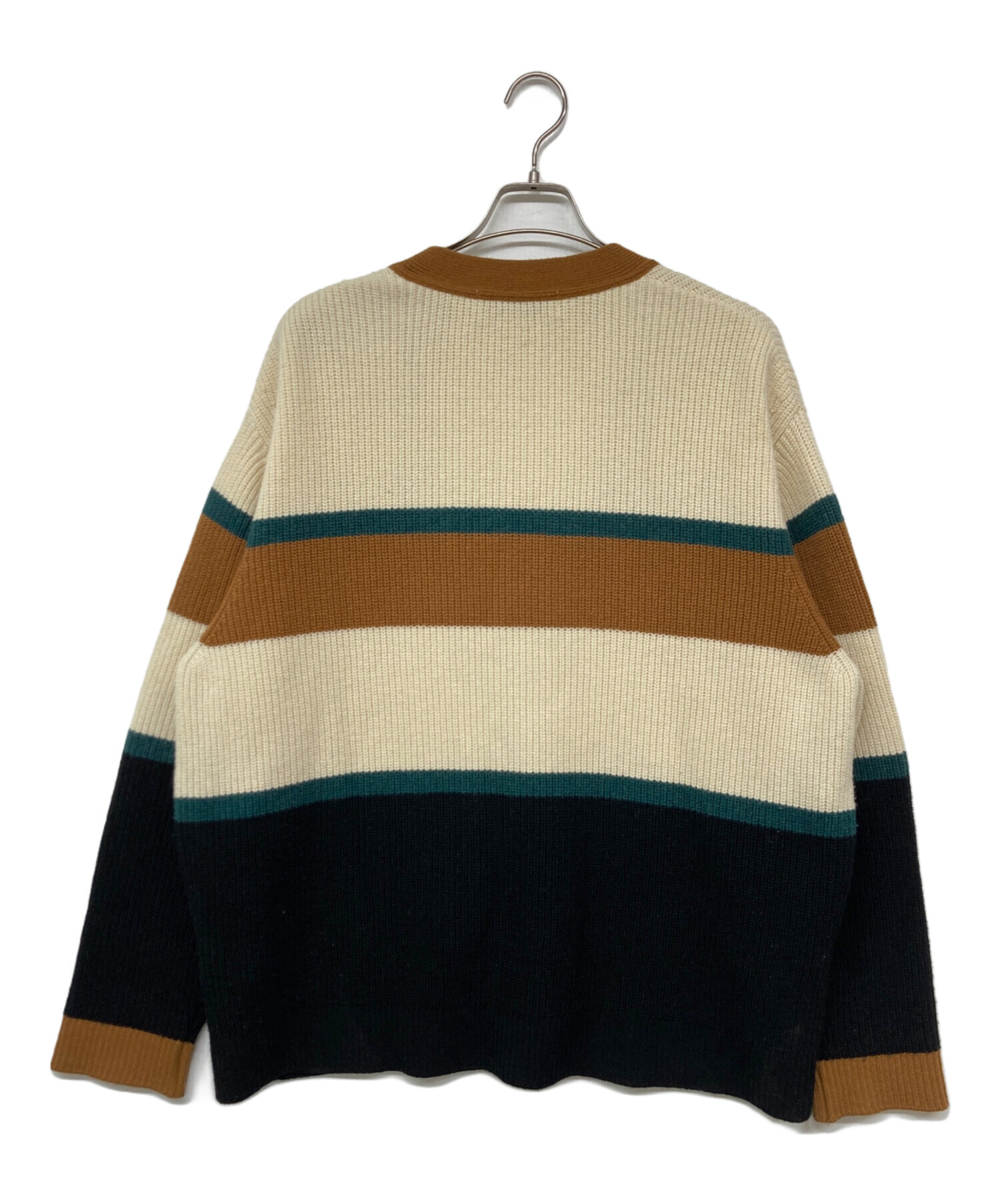 中古・古着通販】CULLNI (クルニ) ボーダーカーディガン ホワイト