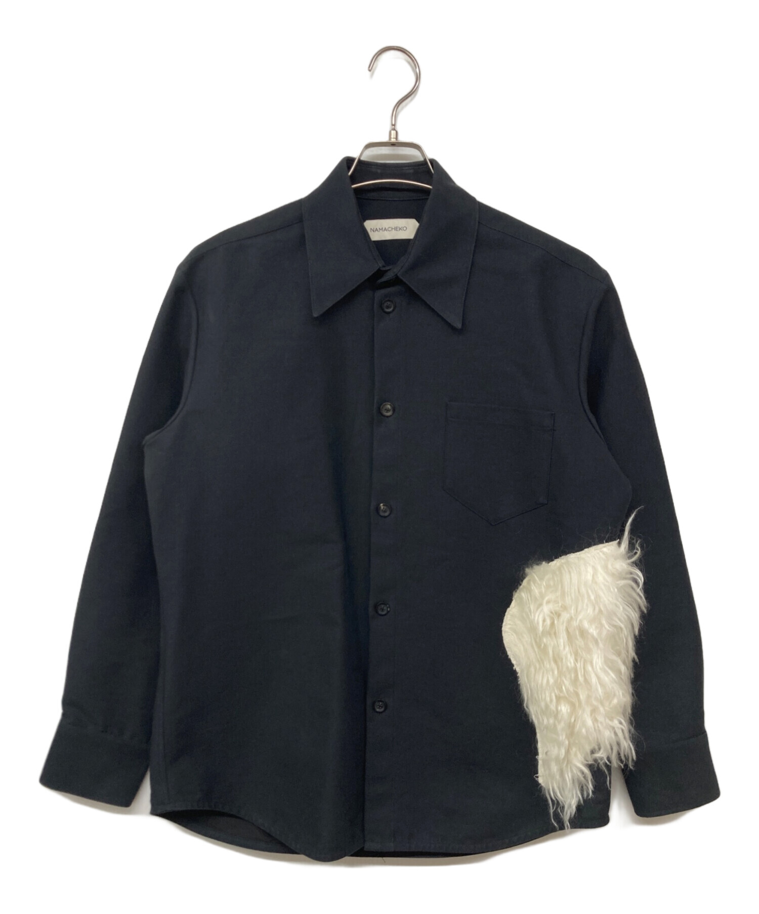 ナマチェコ namacheko ナマチェコ シャツジャケット 未使用新品 サイズS ブラック NAMACHEKO stitch ステッチ jacket light detail ジャケット・アウター