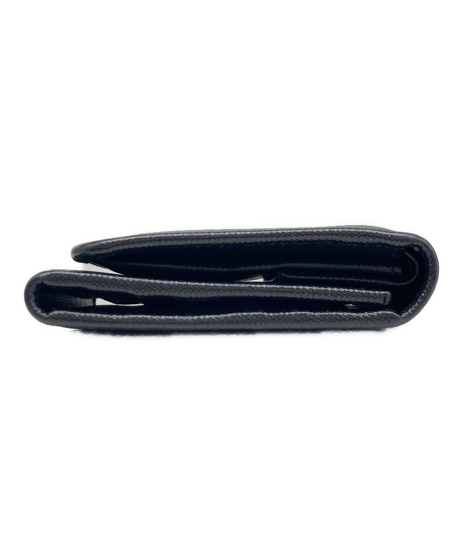中古・古着通販】PRADA (プラダ) サフィアーノ/3つ折り財布 ブラック